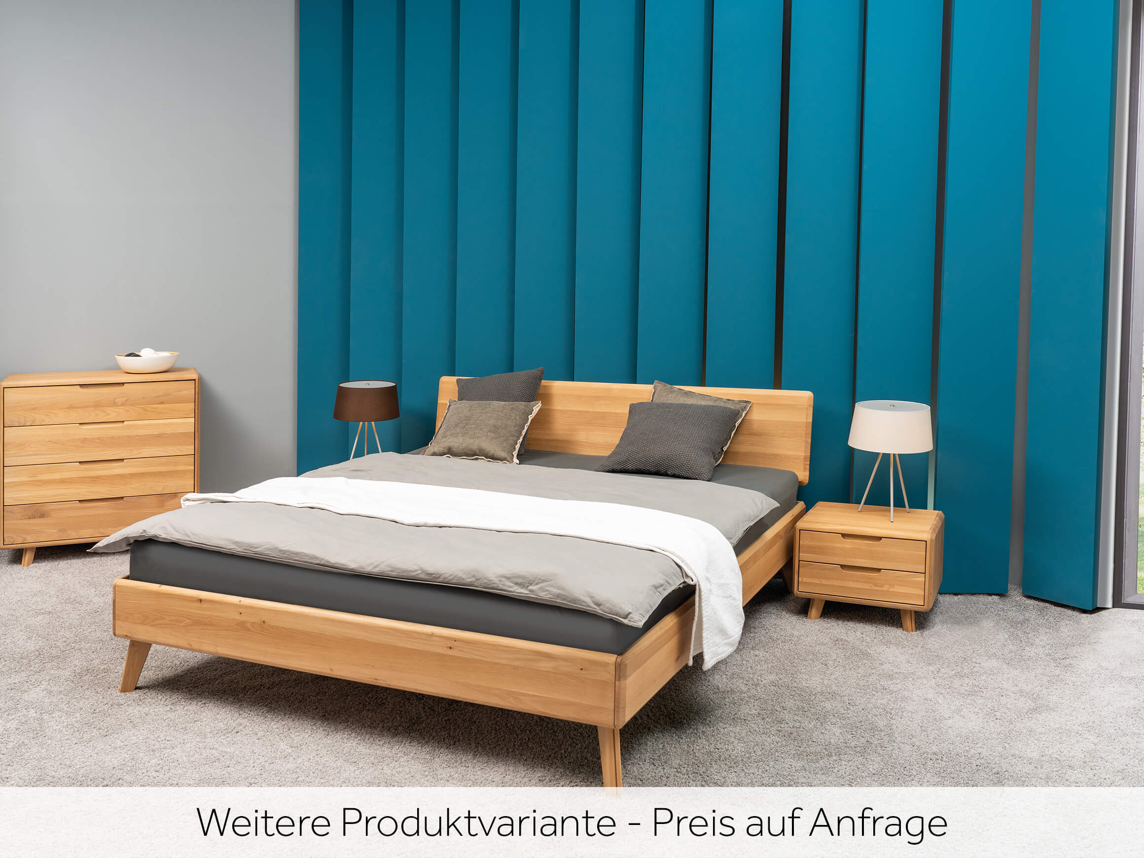 Bett Skagen Lüönd / Farbe: Eiche