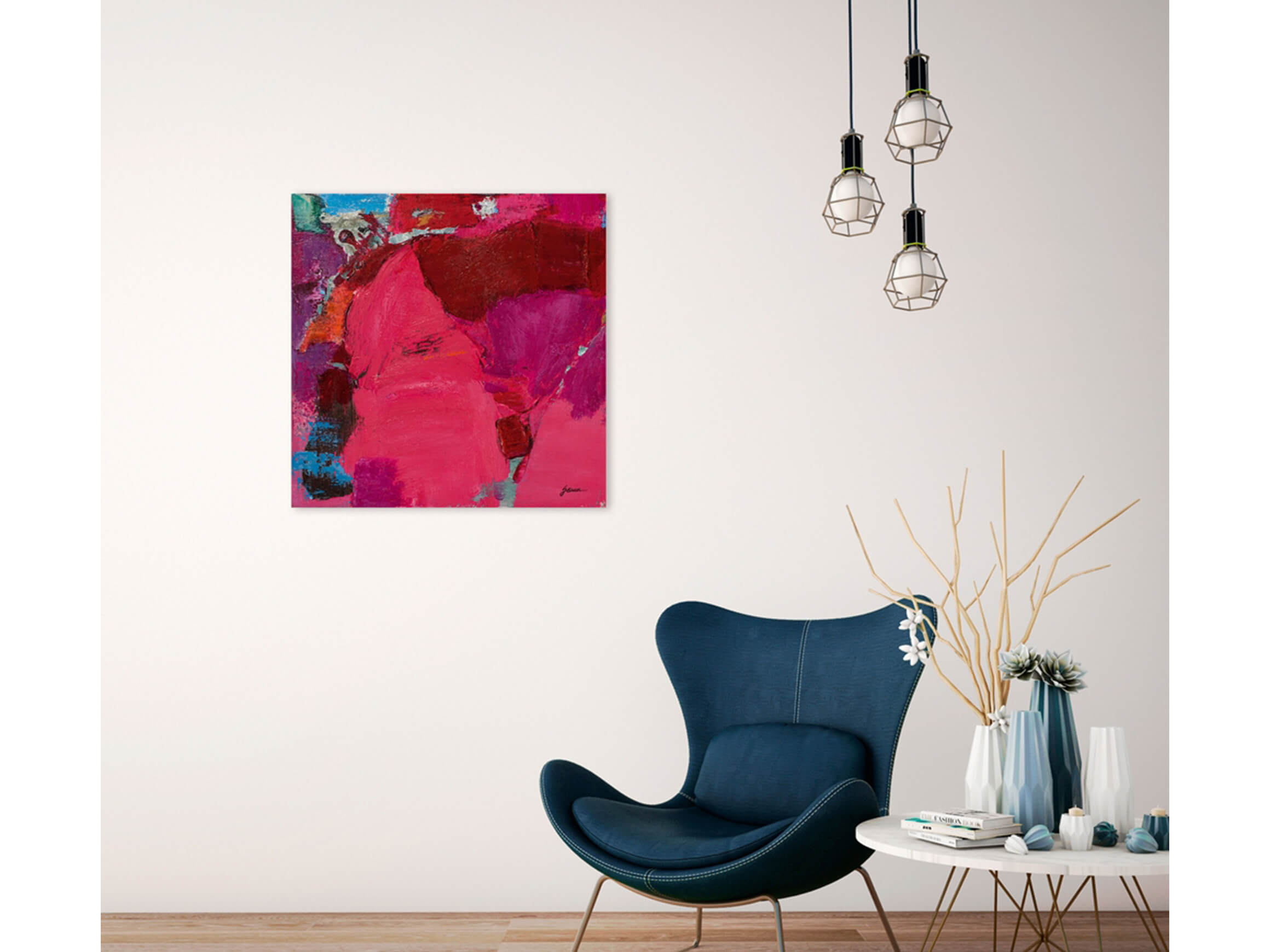 Bild Statement in Pink image LAND / Grösse: 60 x 60 cm