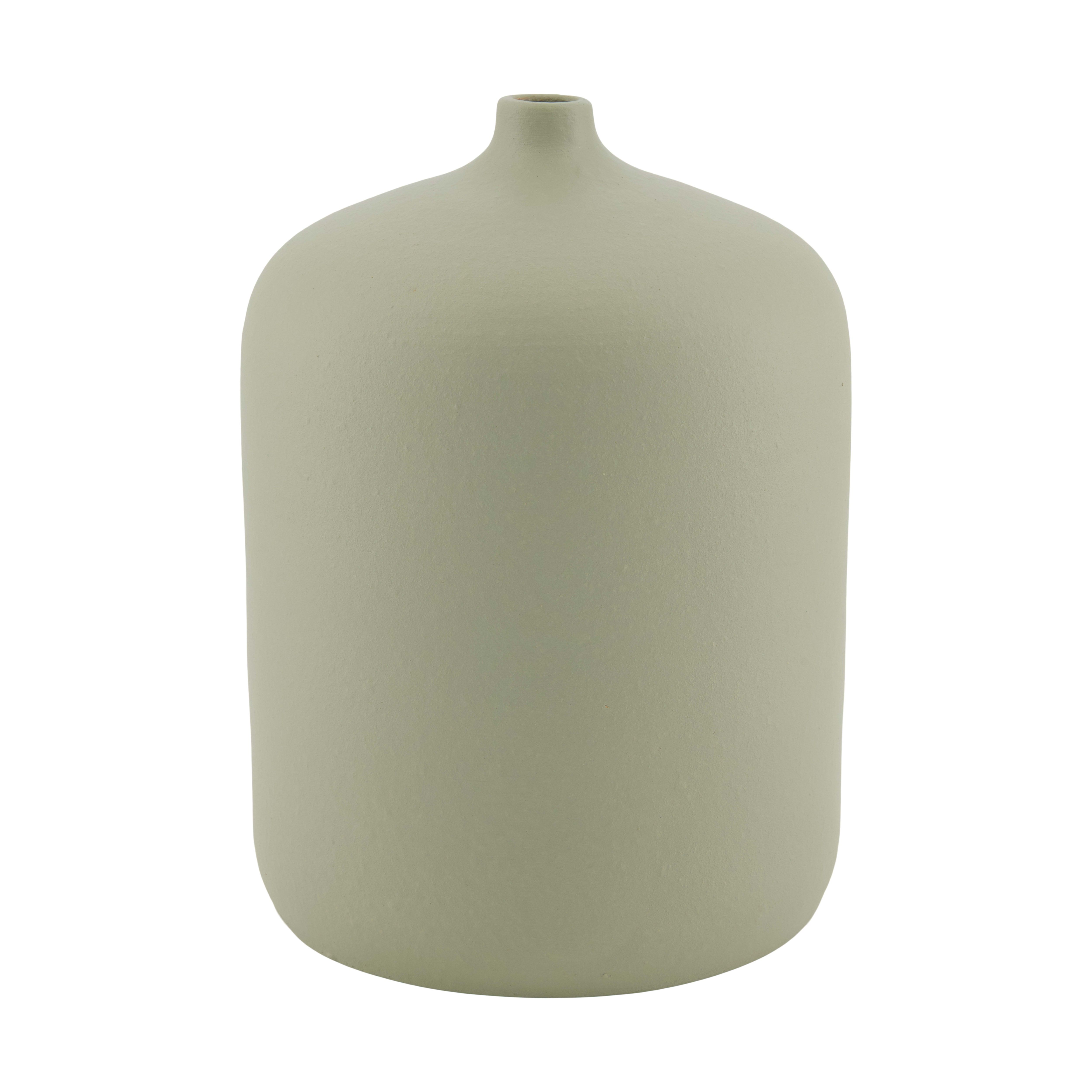 Decofinder Vase Flasche Terracotta, Grau  | Schubiger Möbel