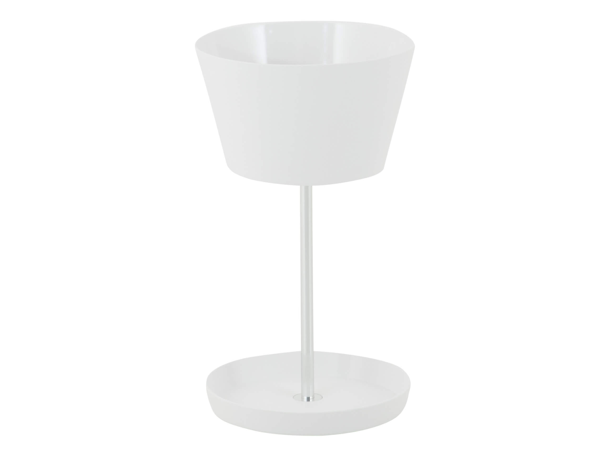 Schirmständer Basket Weiss, Stahl Poliert, Durchmesser 30 cm h 50 cm