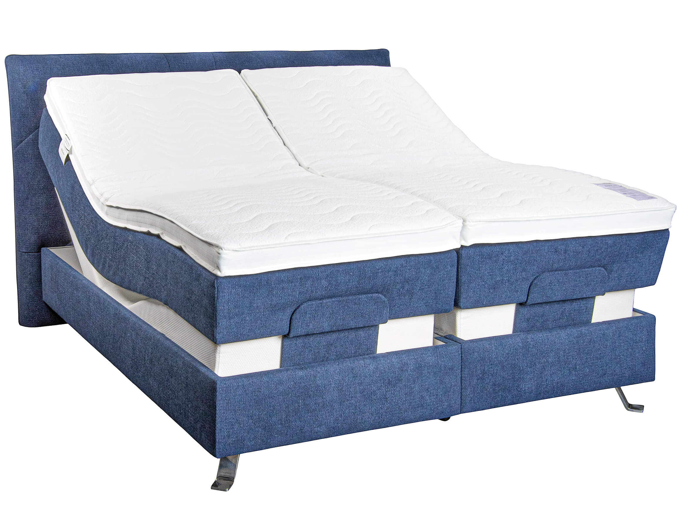 Boxspringbett Versailles Relax Ada AT / Farbe: Dunkelblau