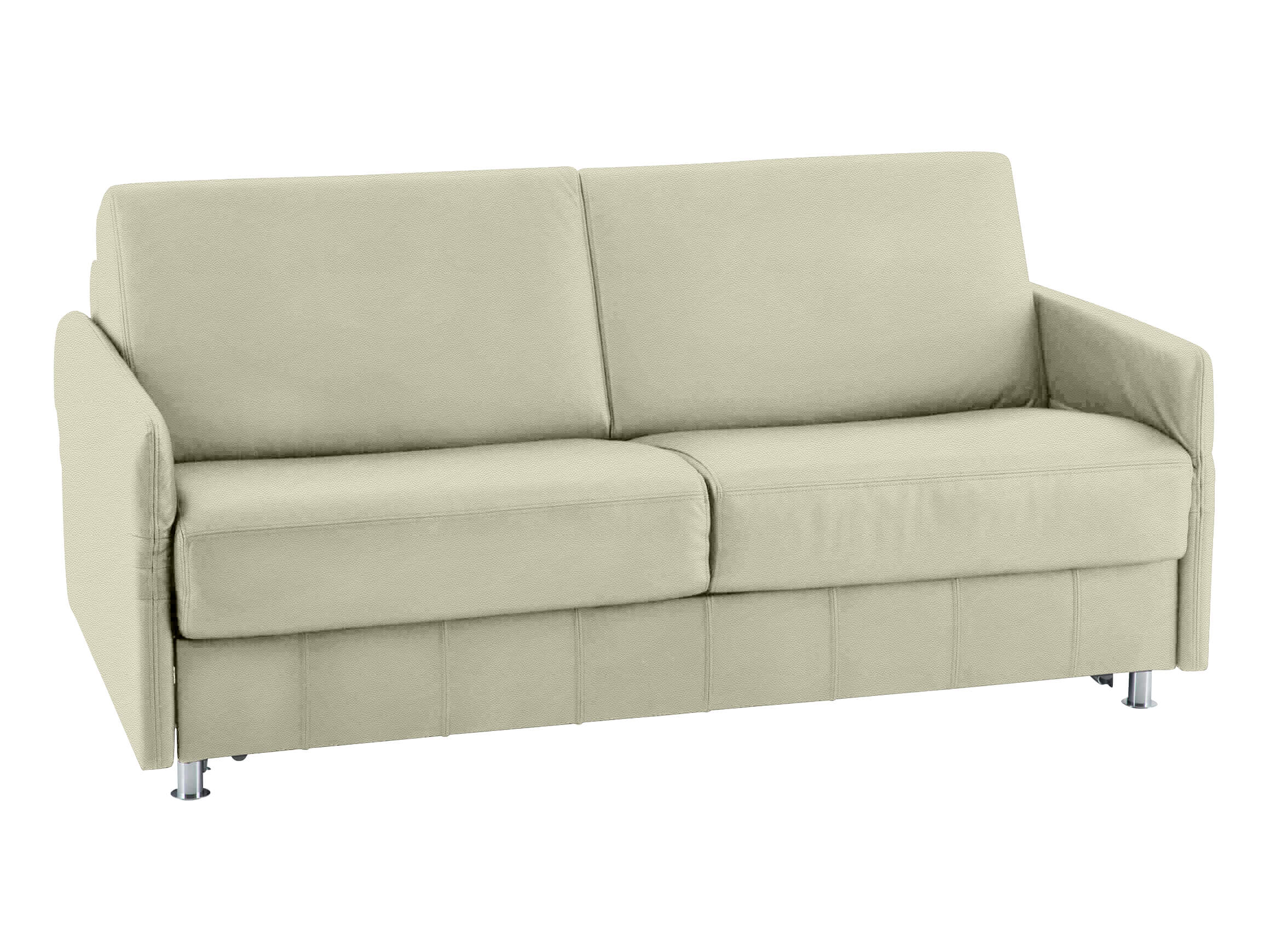 Bettsofa Mexico Leder Bali / Farbe: Weiss / Material: