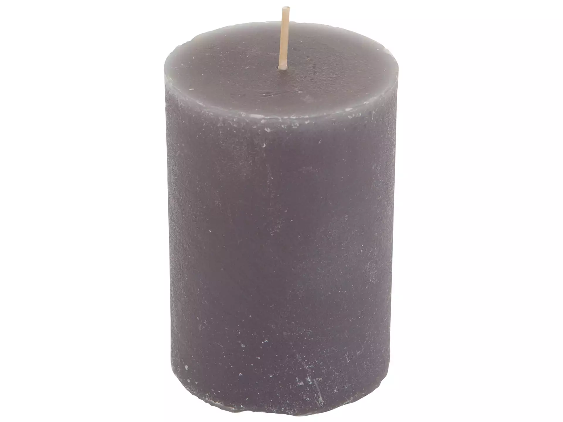 Kerze, Zylinderform, Schiefer Grau, Durchmesser 7 cm h 10 cm