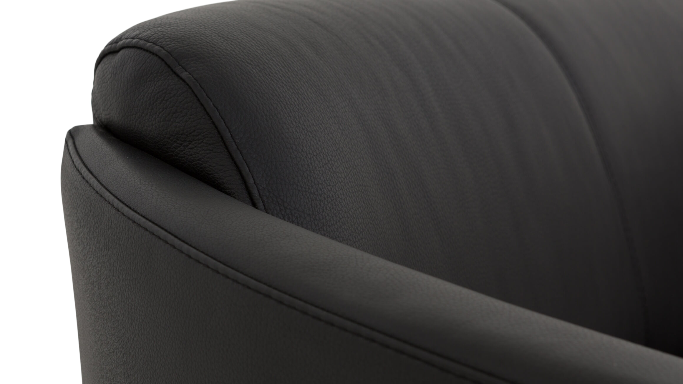 Sofa Houston*, Leder Emotion 1575 Schwarz