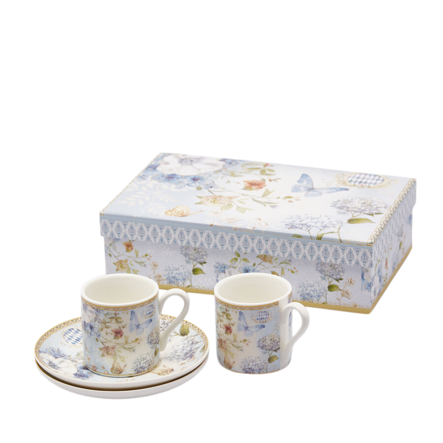 Geschirr Espressotassen 2er Set Hellblau D: cm Edg