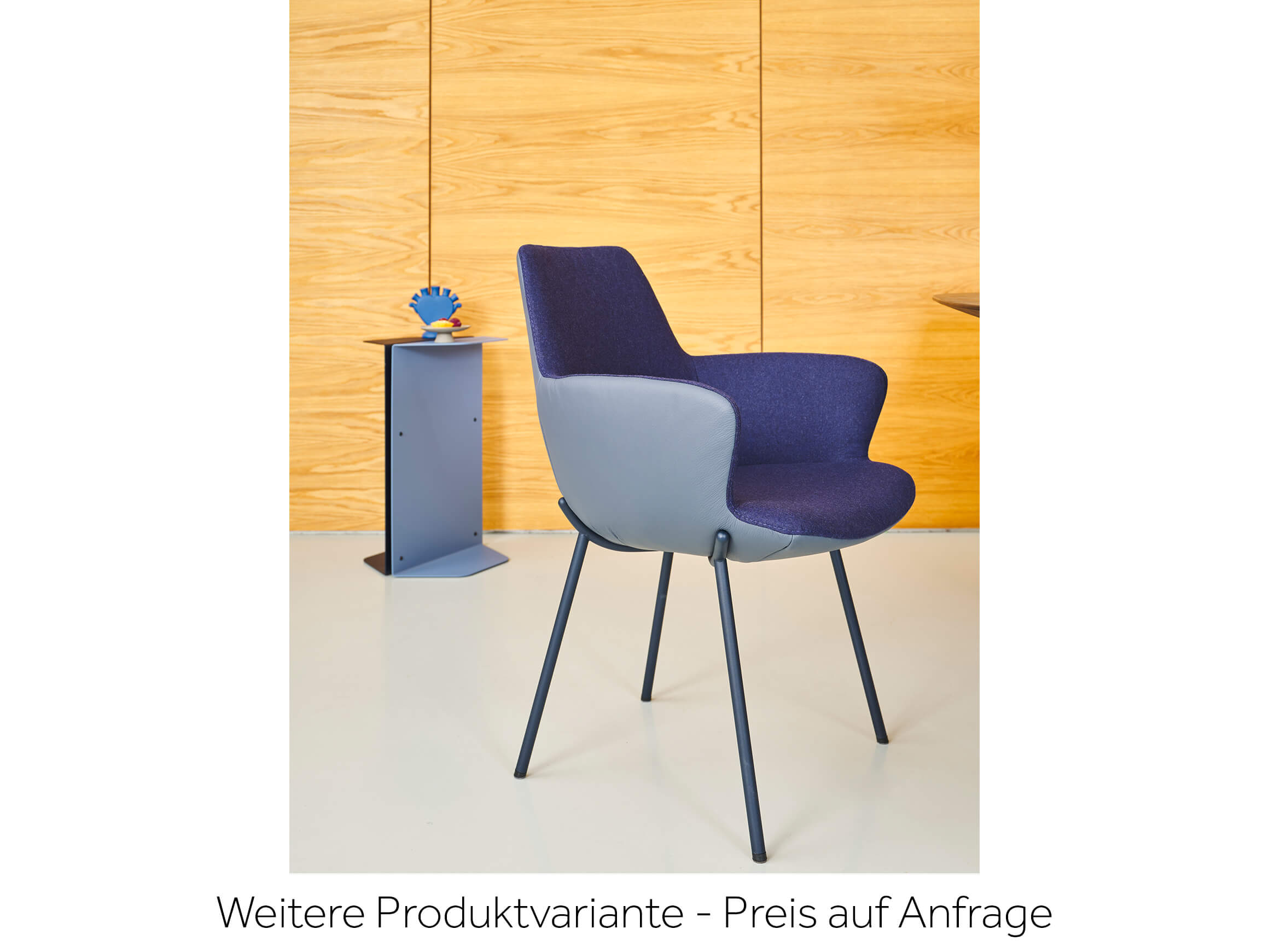 Stuhl Miriam Plantagie / Farbe: Grau Marron / Bezugsmaterial: Leder