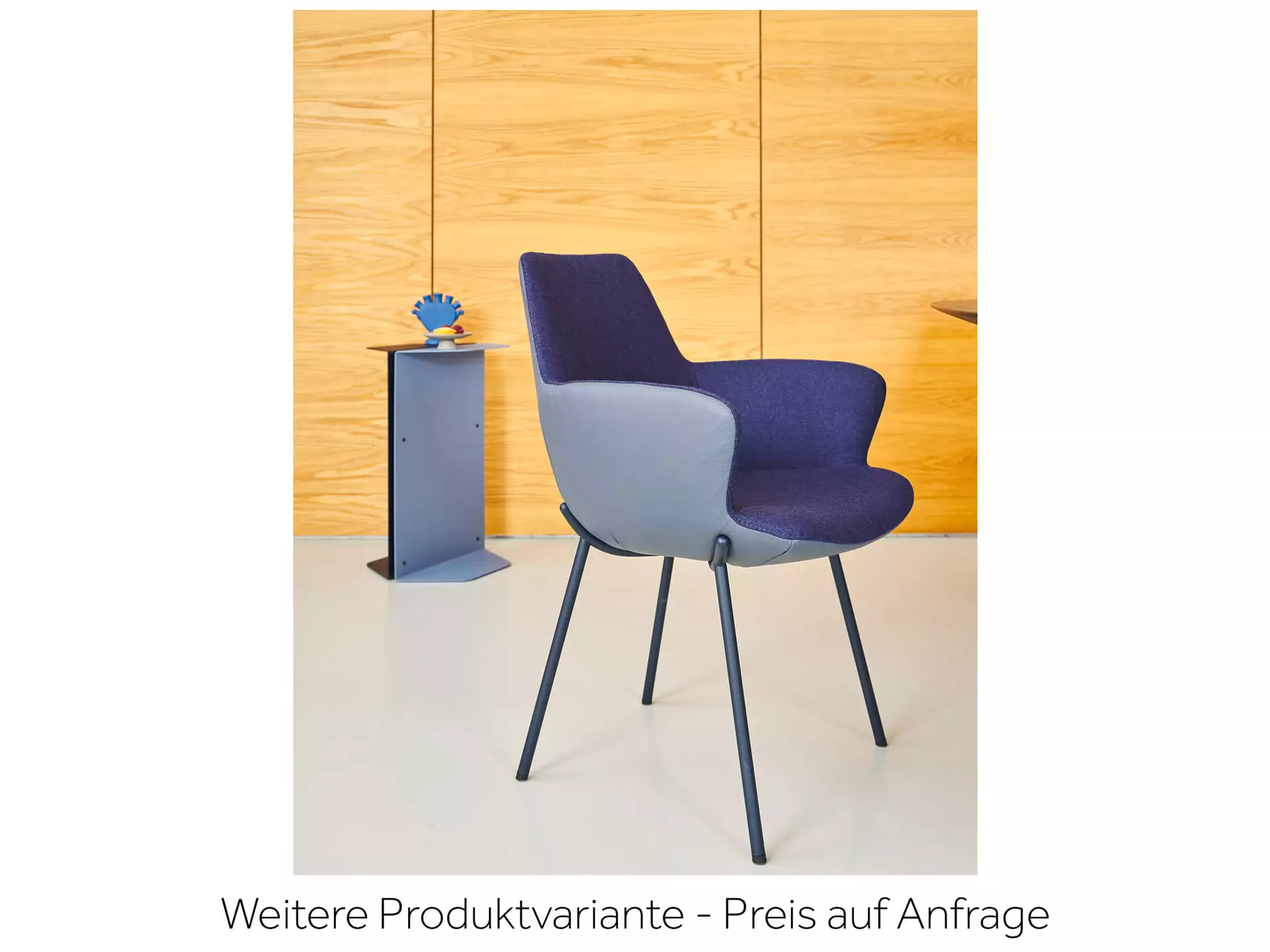 Stuhl Miriam Plantagie / Farbe: Grau Marron / Bezugsmaterial: Leder
