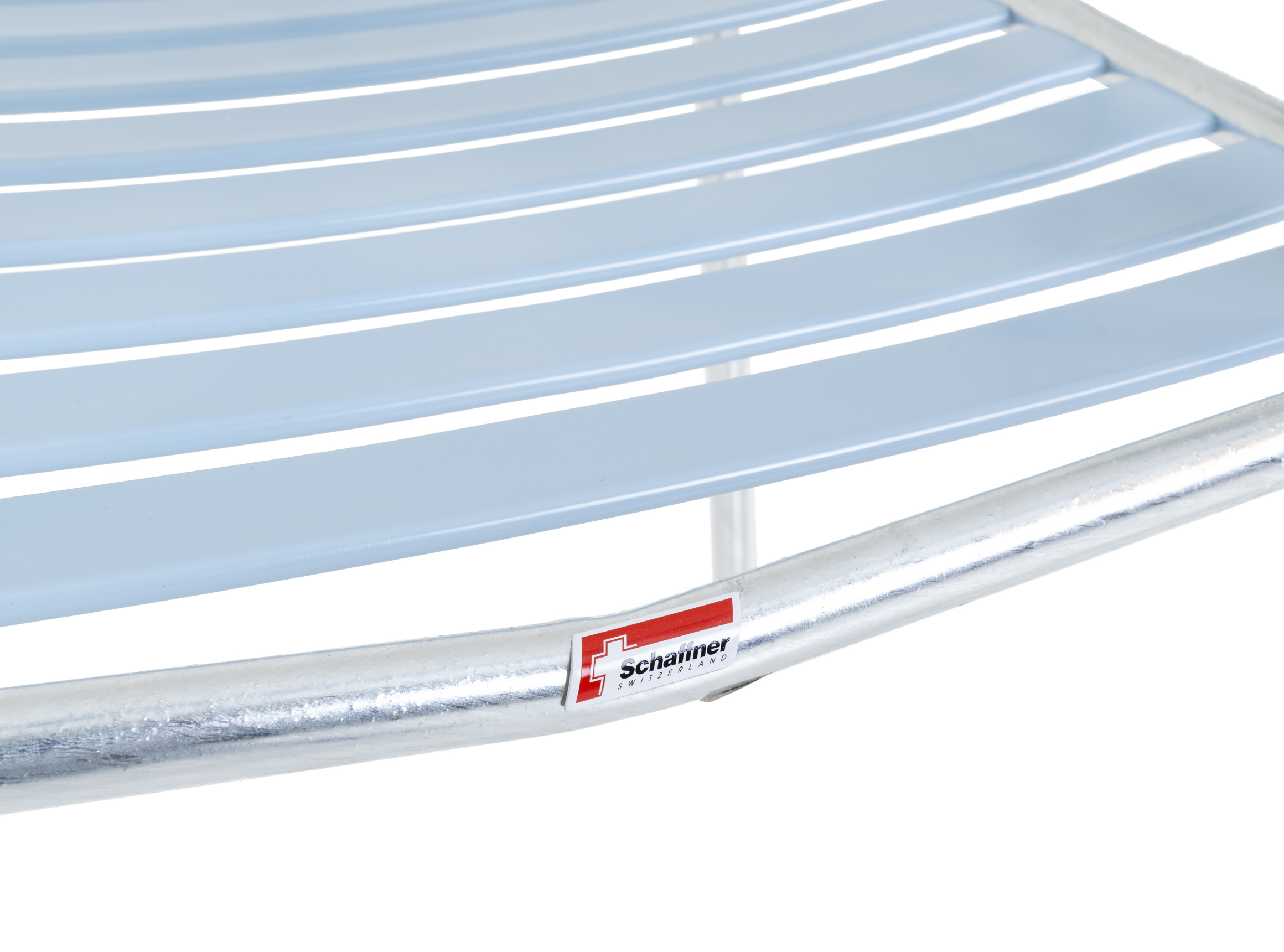 Lättlisalon-Sessel Rigi mit Armlehnen von Schaffner / Farbe: Pastellblau / Grösse: x cm