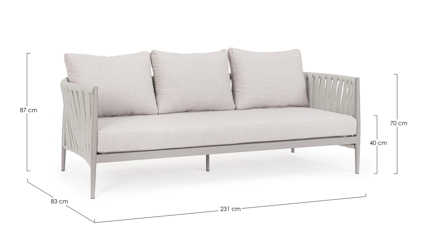 Gartenlounge Jesolo Bizzotto / Grösse: 231 x 83 cm