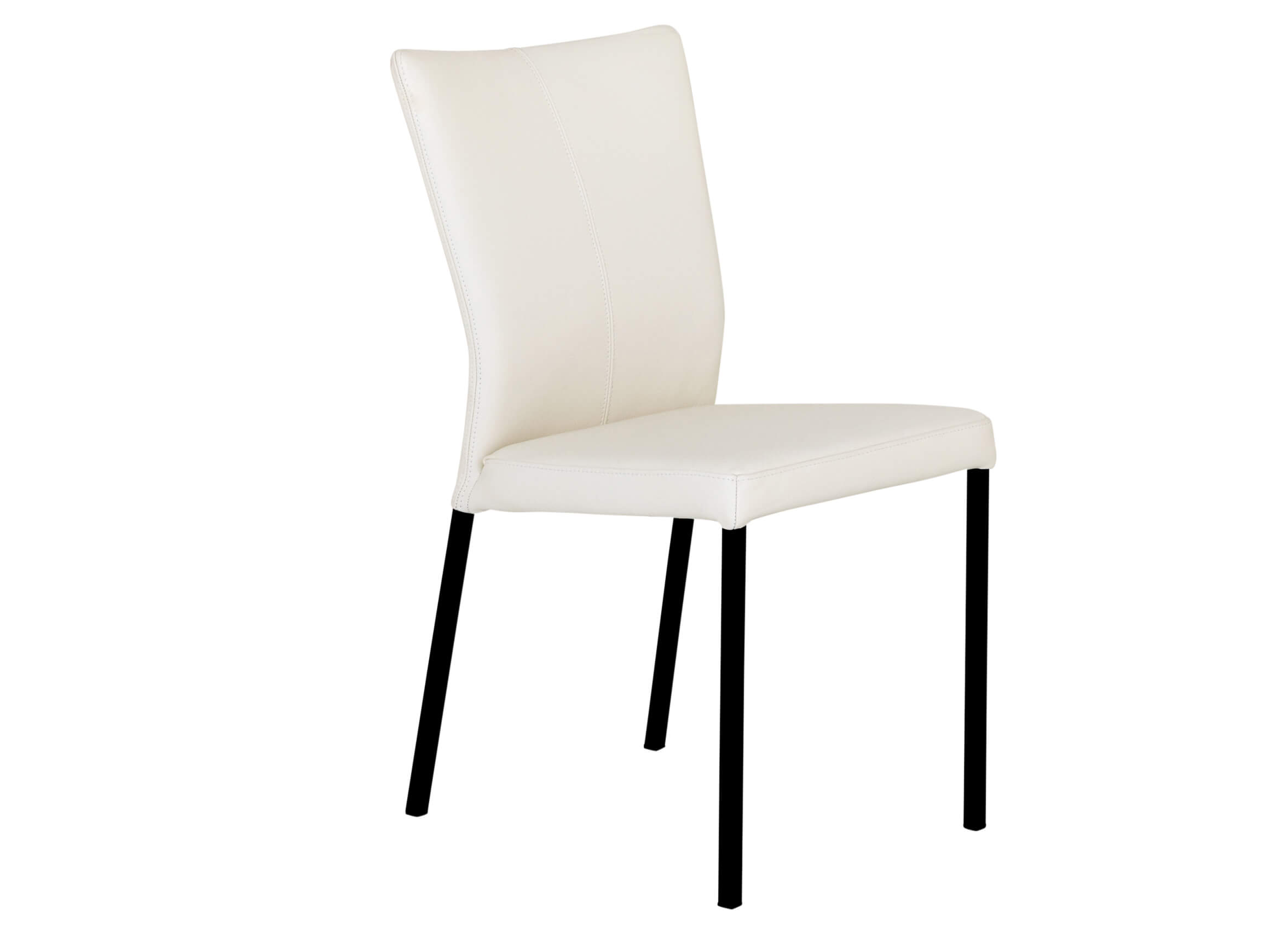 Chaise Island Sit / Couleur : Bianco / Matériau : cuir