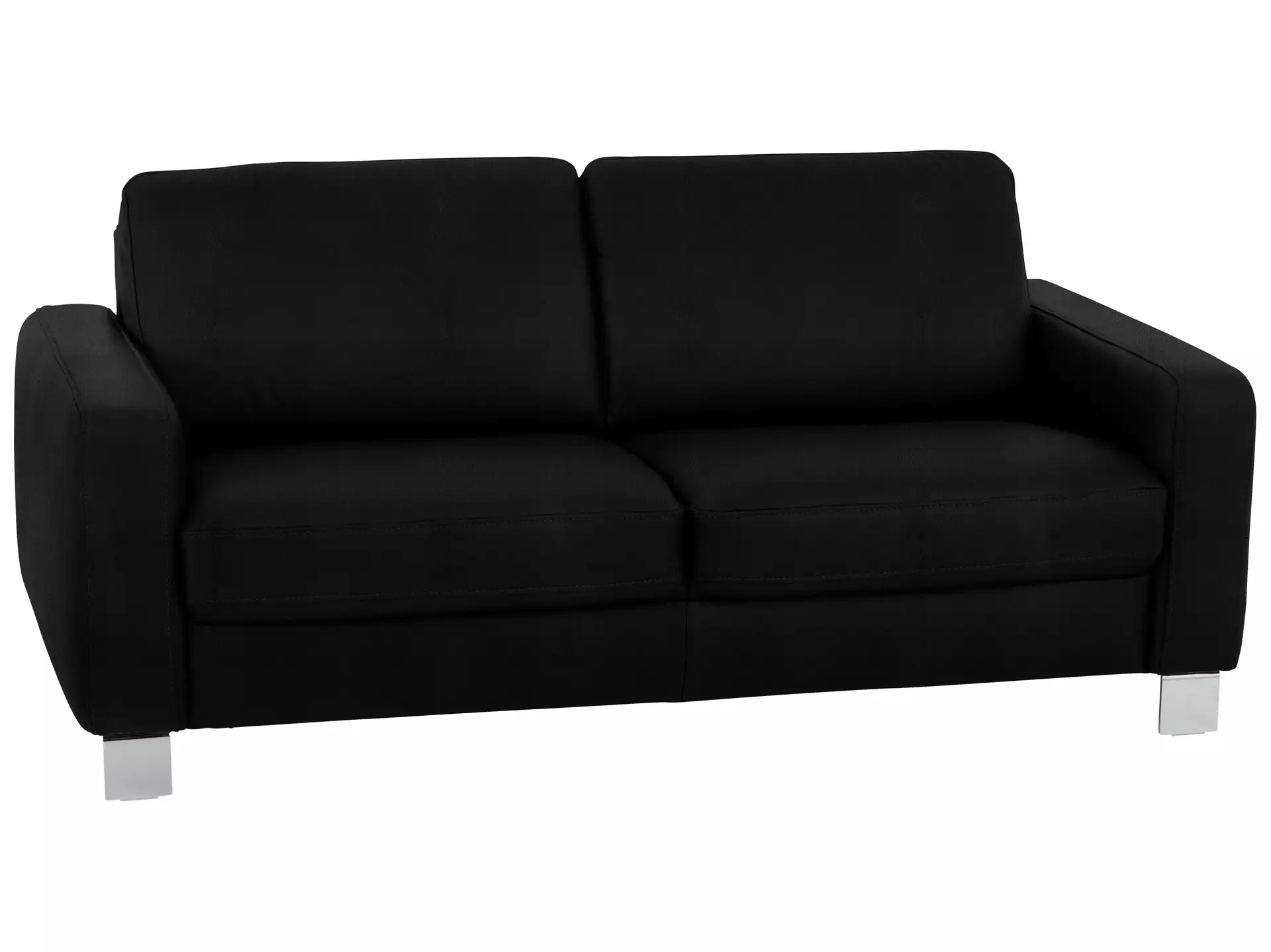 Sofa Shetland Basic B: 188 cm Polipol / Farbe: Schwarz / Material: Leder Basic