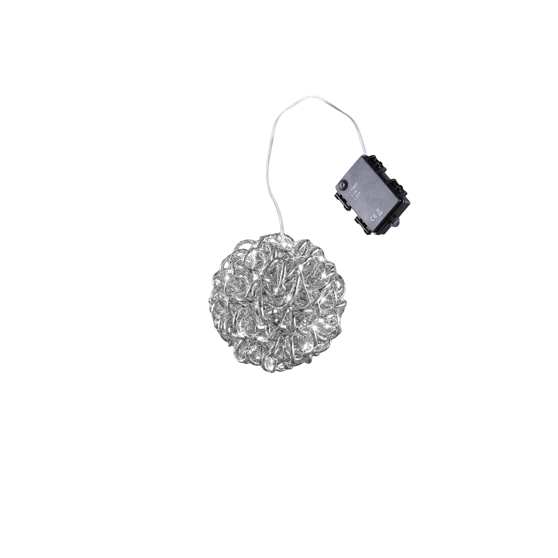 -Boule lumineuse 40 LED diamètre : 15 cm,-