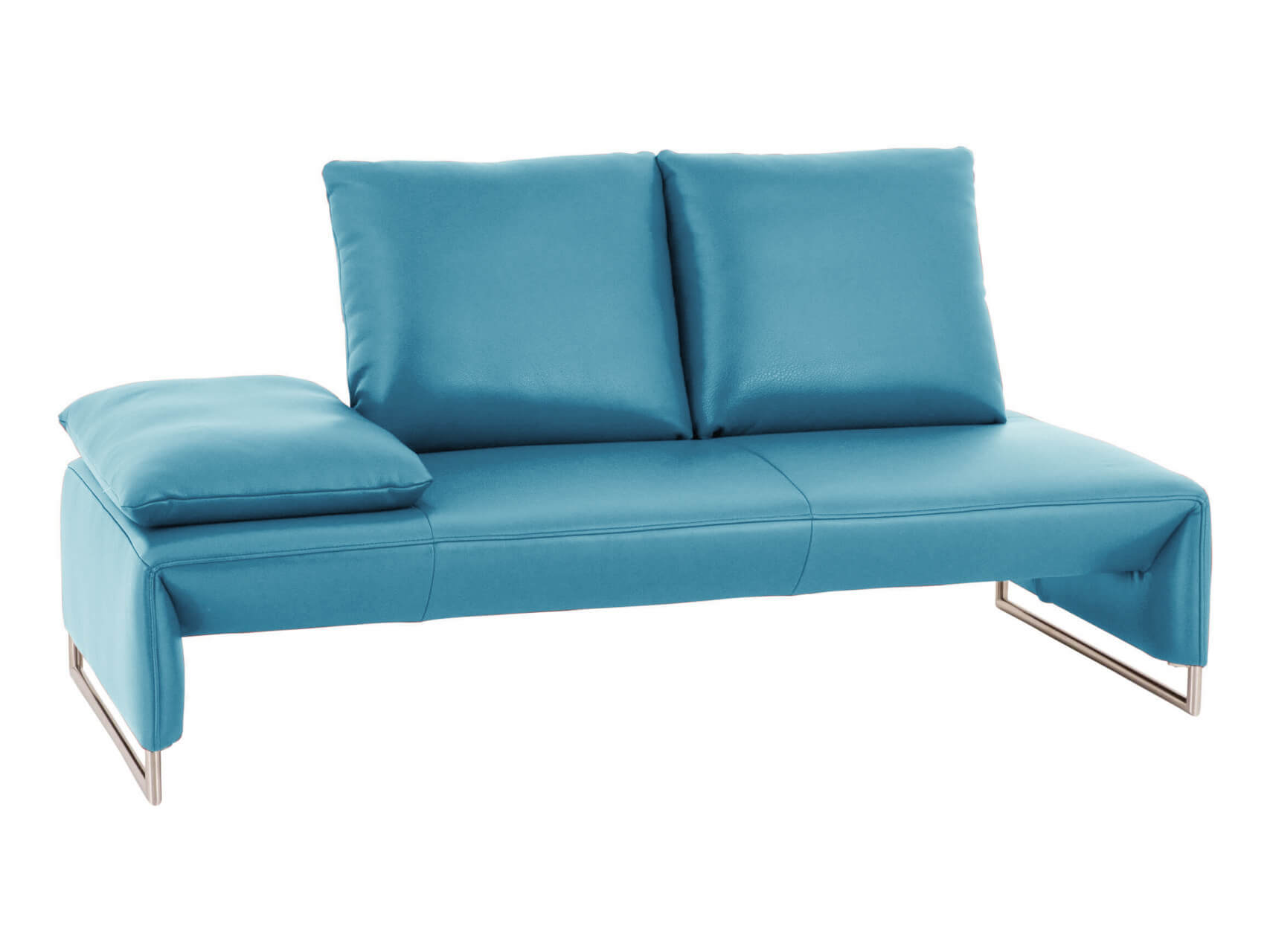 Sofa Ramano Basic B: 180 cm Koinor / Farbe: Türkis / Material: Leder Basic