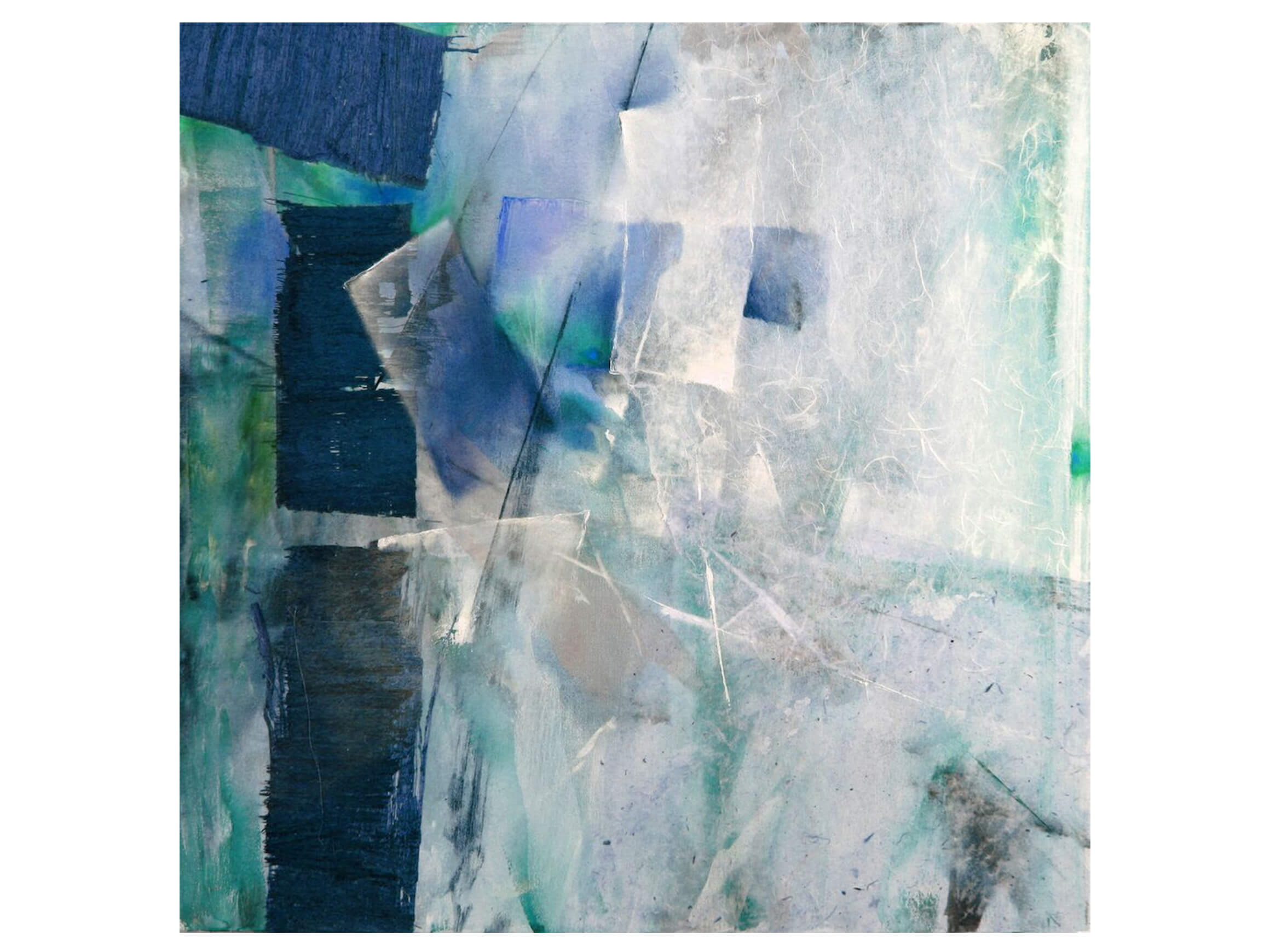 Composition abstraite - turquoise + violet