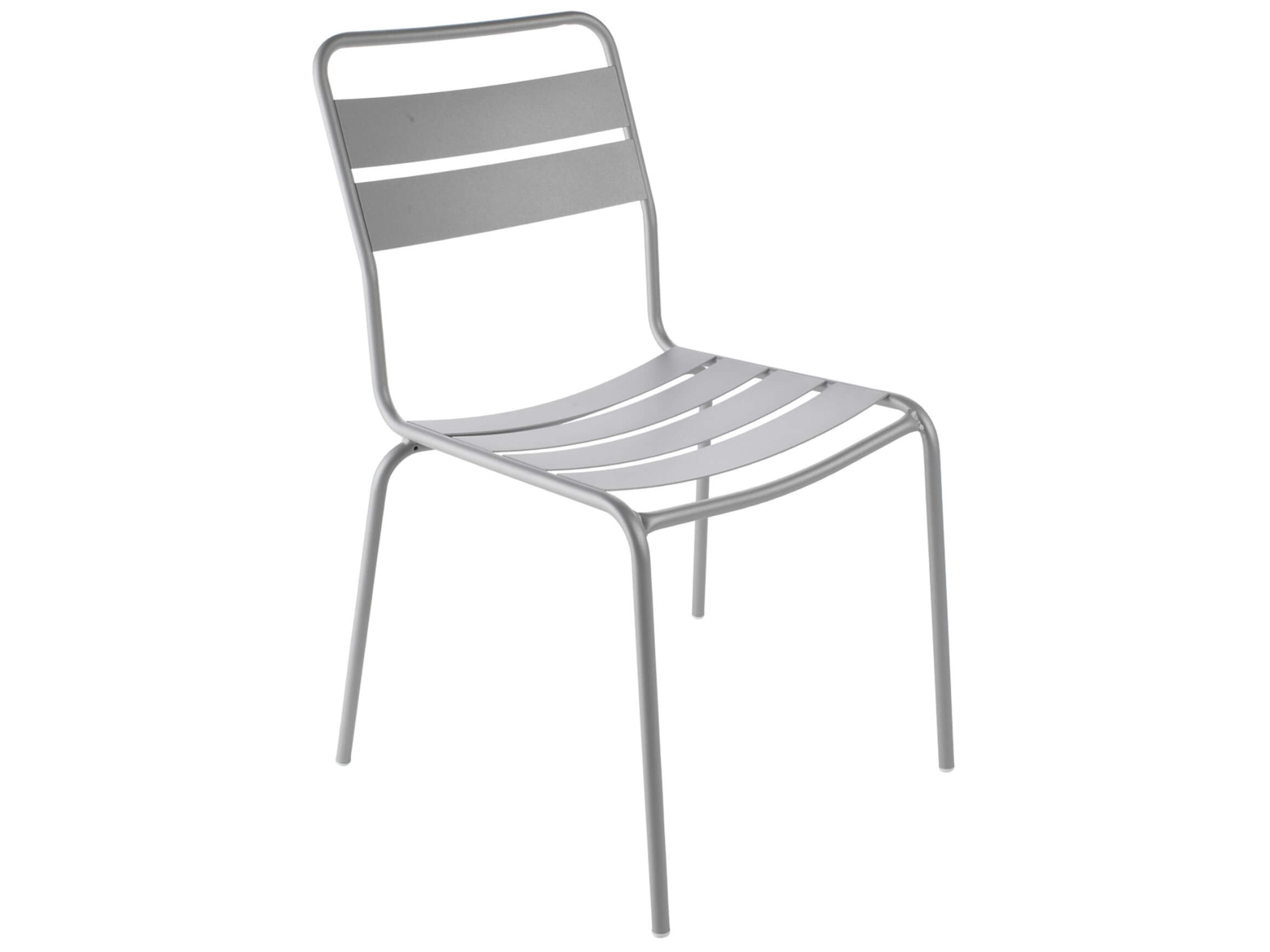 Metall-Lattenstuhl Glarus Schaffner / Farbe: Alusilber