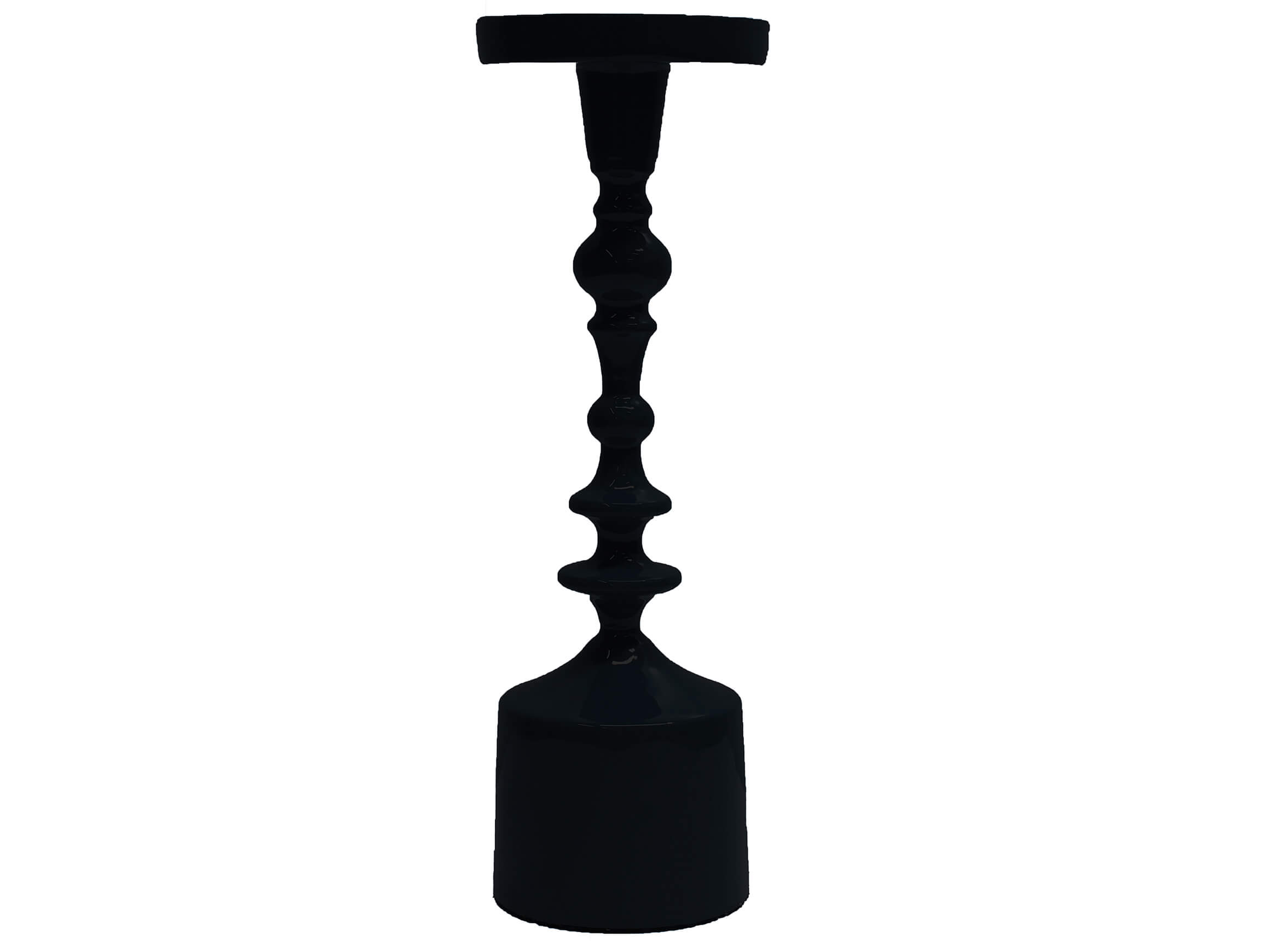 Candlestick Metal Black H: 28 cm Decofinder / Colour: