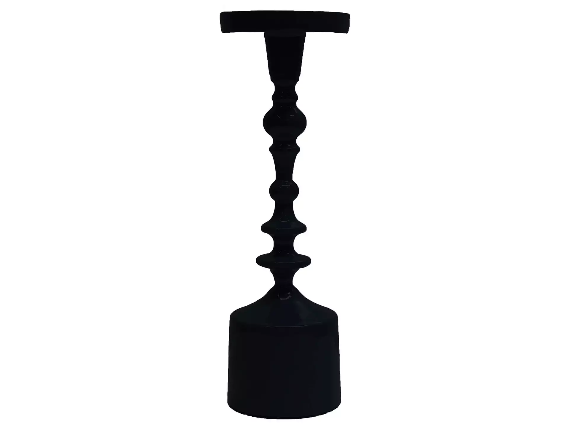 Kerzenständer Metall Schwarz H: 28 cm Decofinder / Farbe: