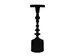 Kerzenständer Metall Schwarz H: 28 cm Decofinder / Farbe: