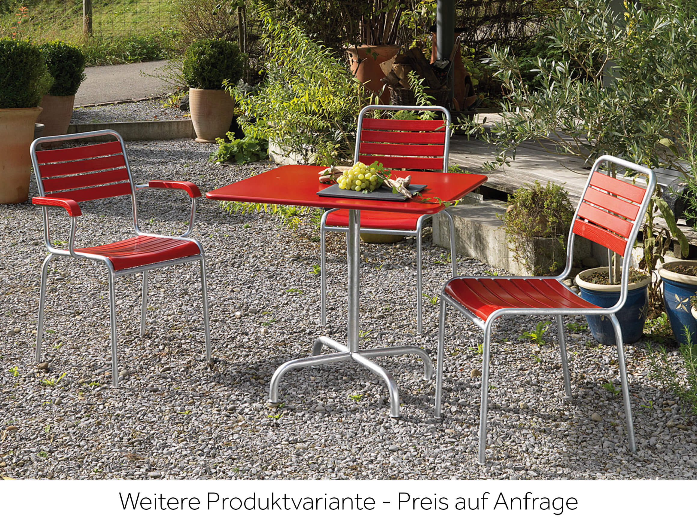 Metall-Tisch Rigi Quadratisch Feuerverzinkt von Schaffner / Farbe: Türkis / Grösse: 70 x 70 cm