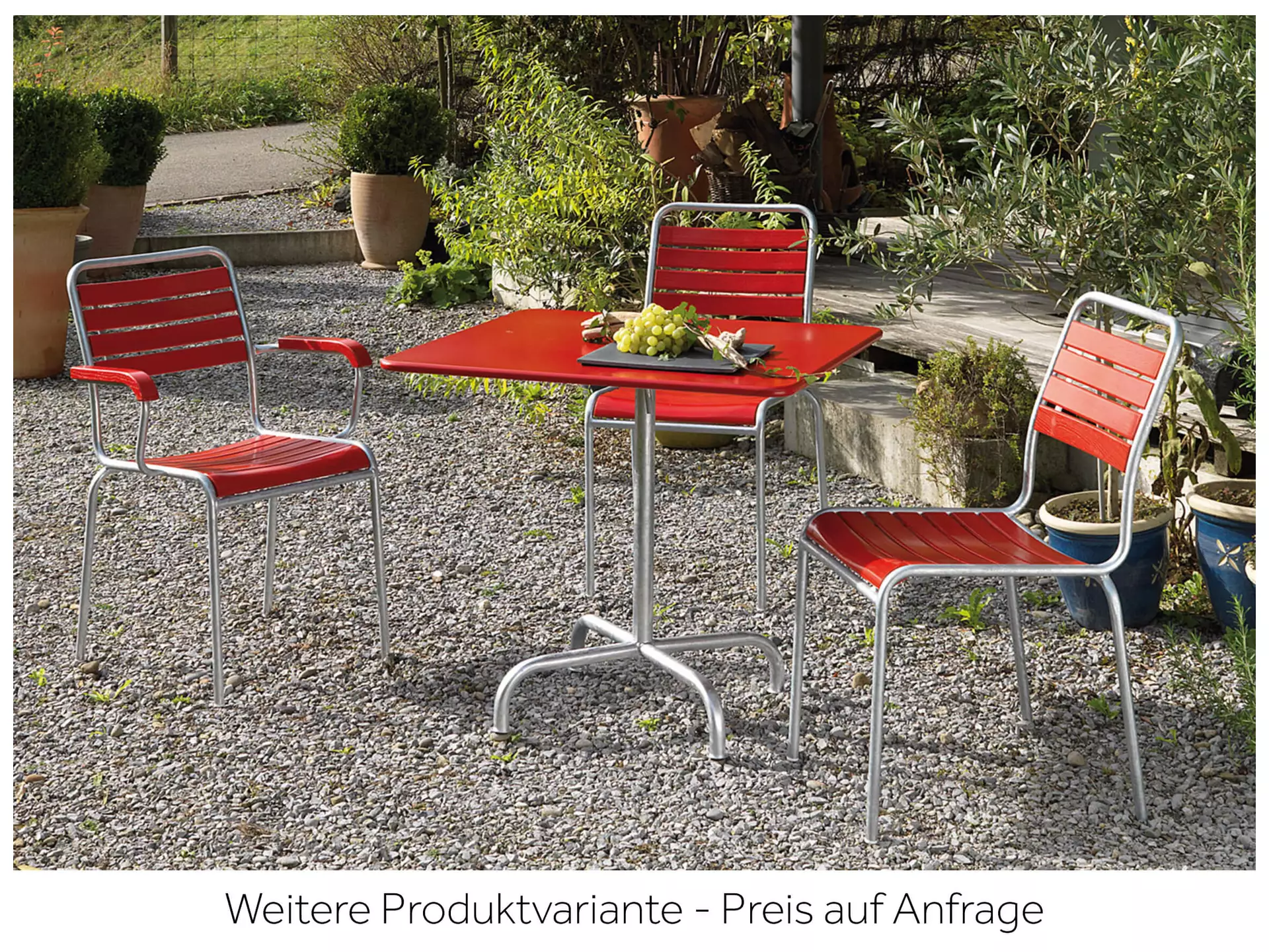 Metall-Tisch Rigi Schaffner / Farbe: Alusilber