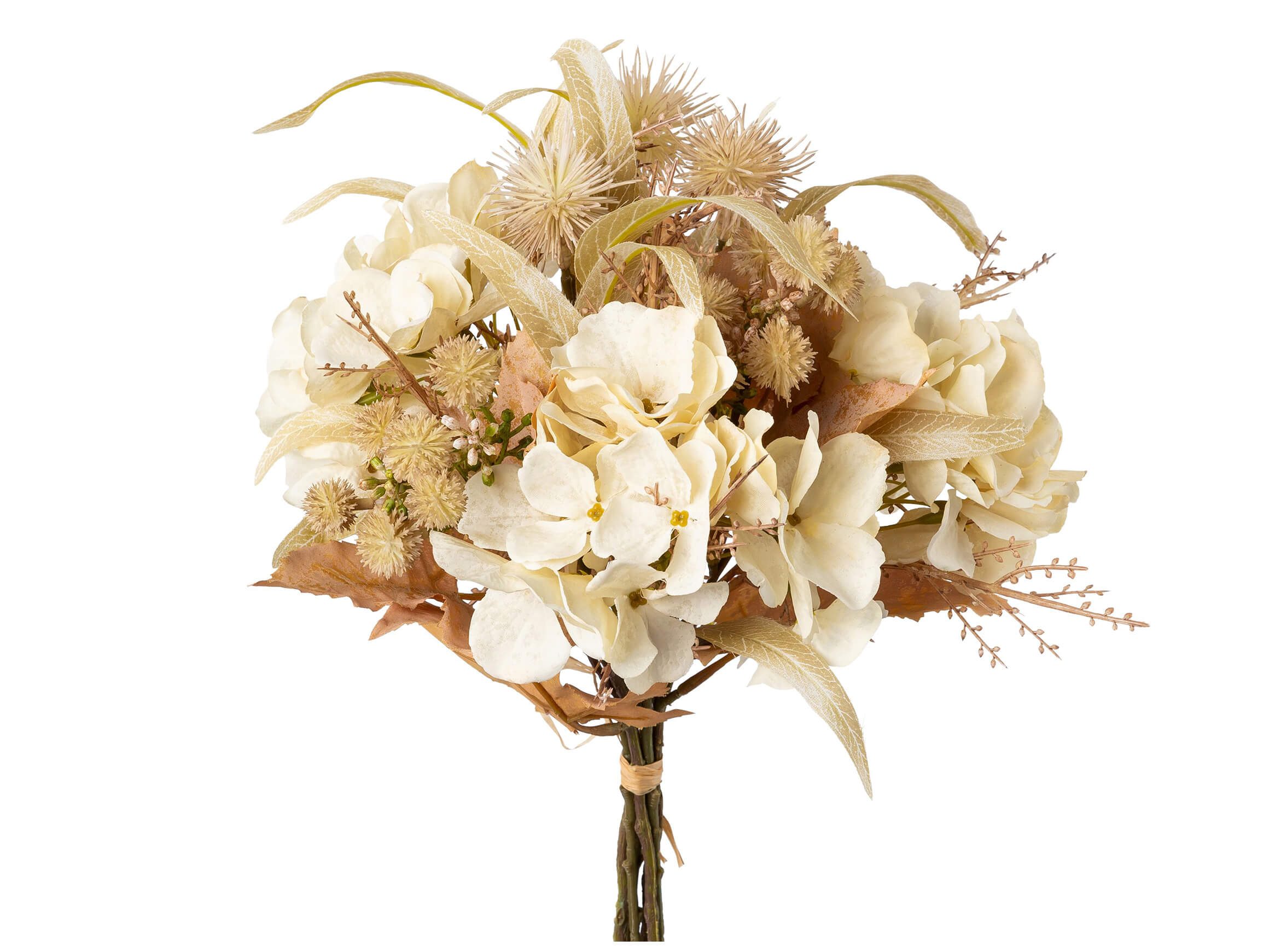 Kunstblume Hortensienstrauss Creme H: 46 cm Gasper