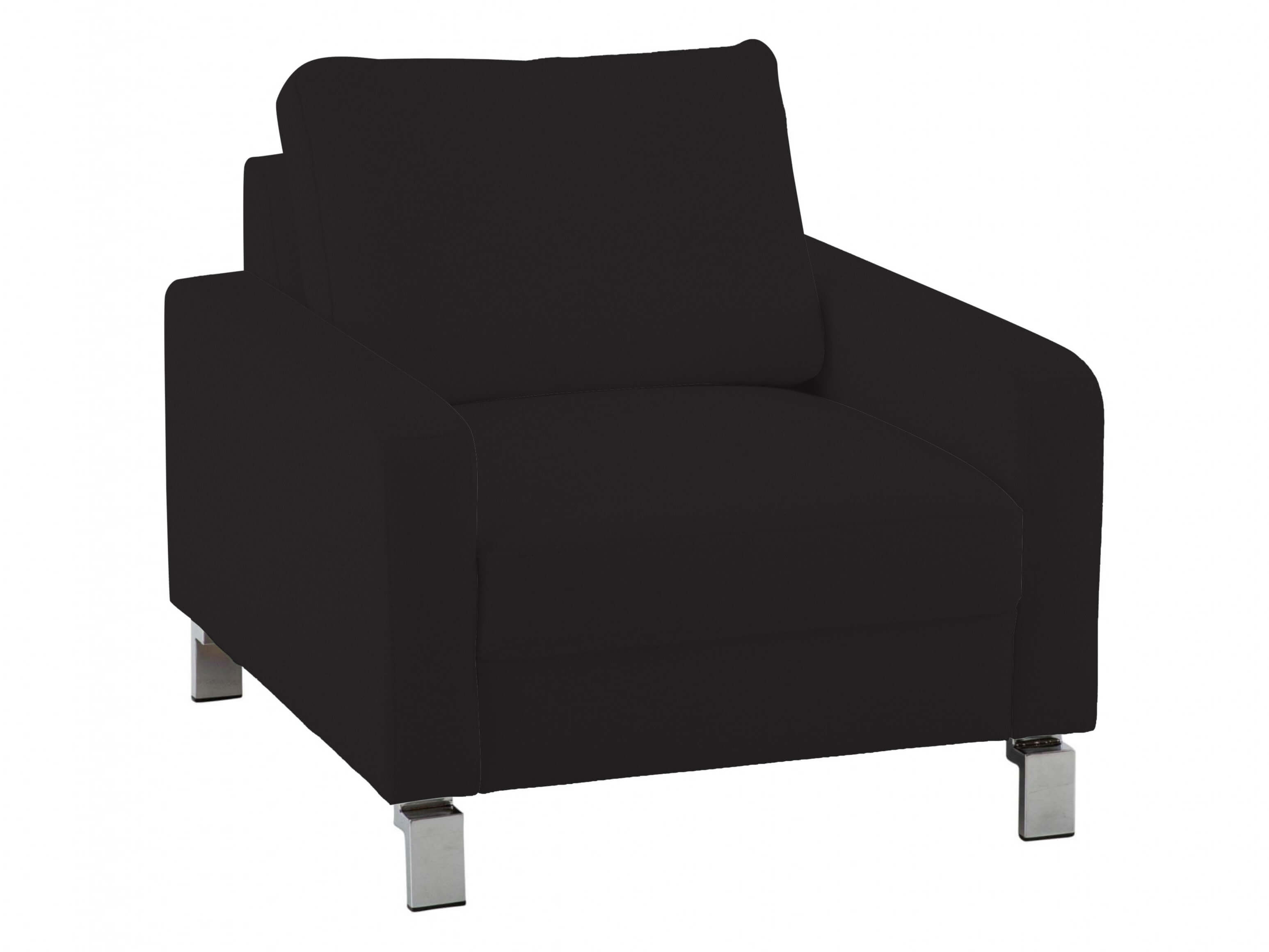 Sessel Interims Basic Candy / Farbe: Schwarz / Material: Leder Basic