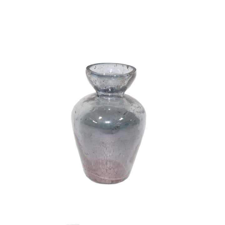 Vase Glas Grau H: 11 cm Decofinder