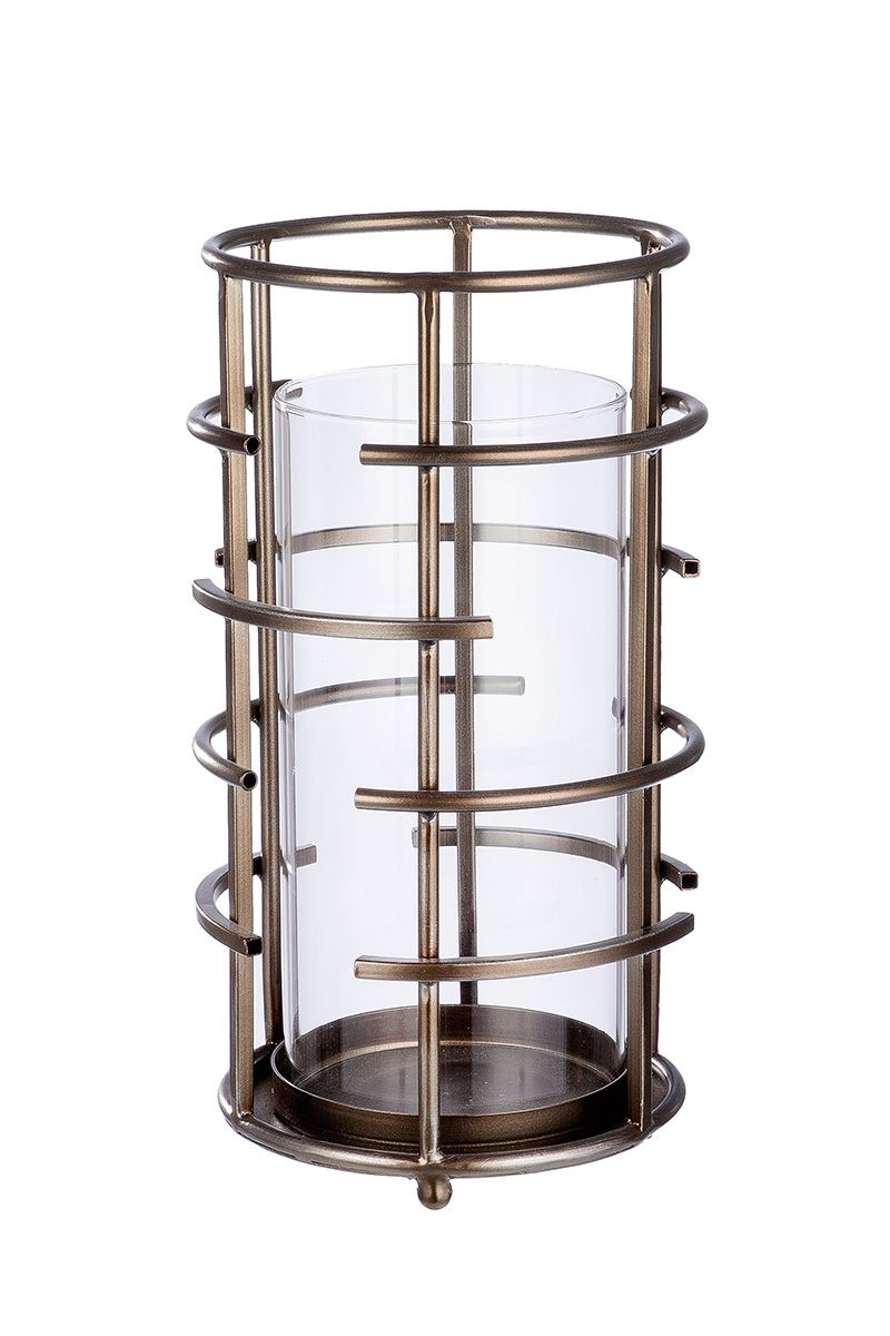 Windlicht Loft, Silber H: 32 cm Gilde