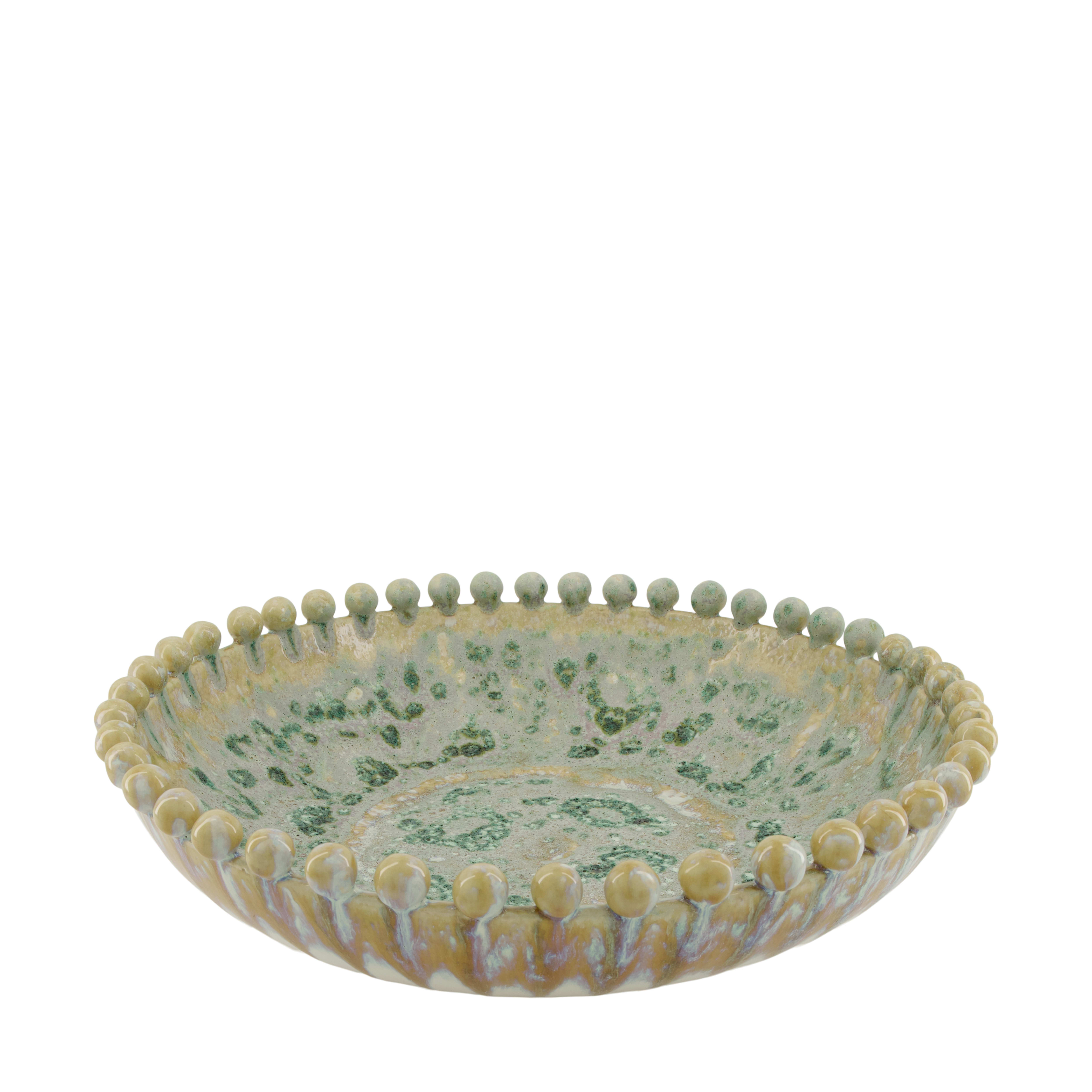 Schale Mit Kugeln, Keramik, Mixgrün Decofinder