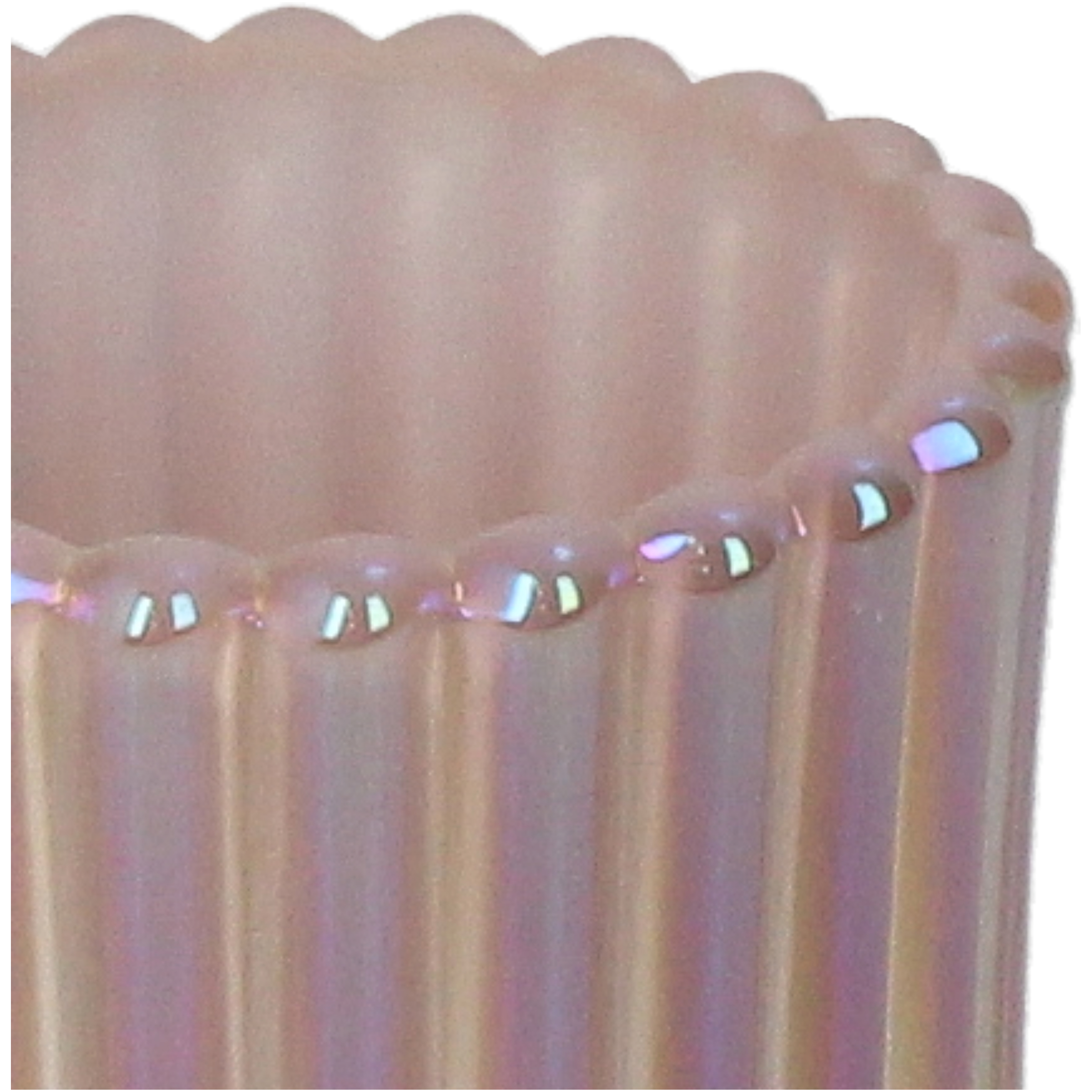 Photophore en verre, rose H : 8 cm Kersten