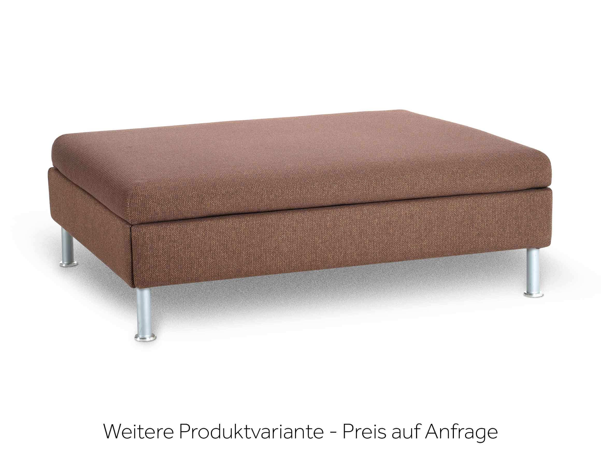 Bettsofa Bed For Living, Stoff Navy, Füsse Aluminium
