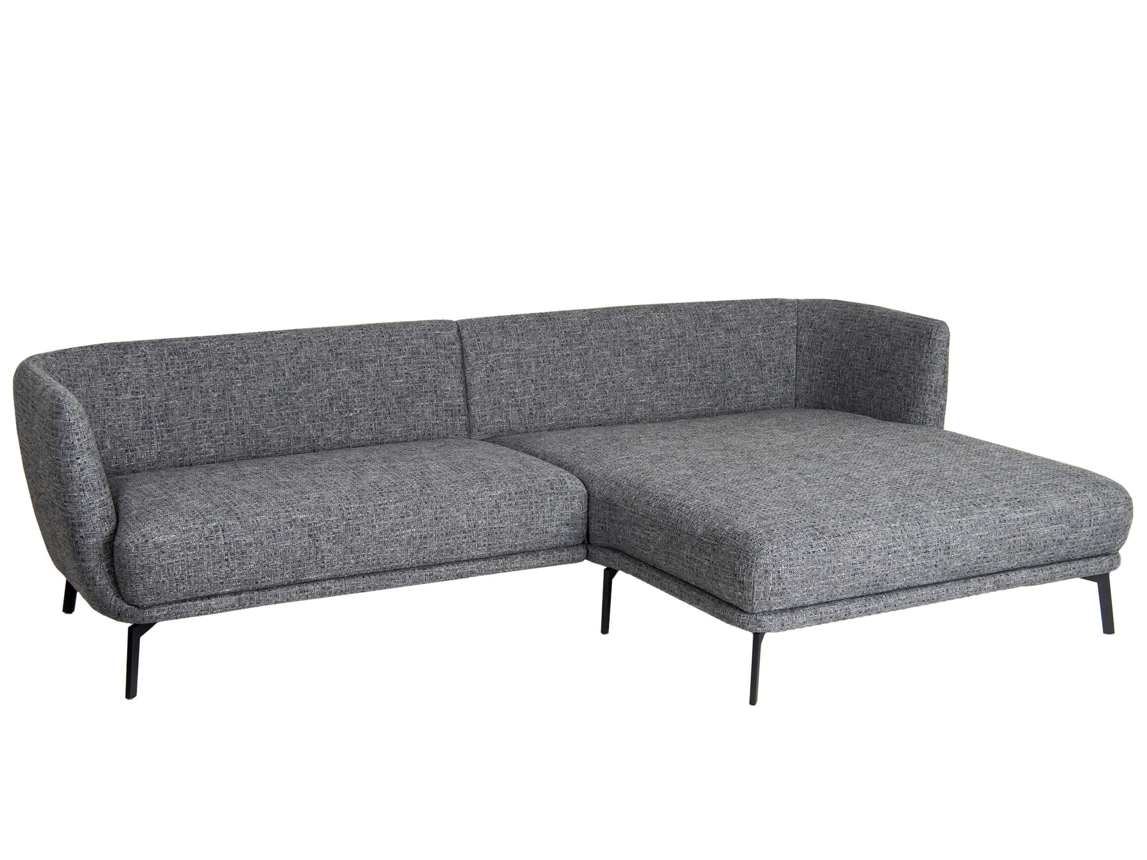 Ecksofa Pearl Candy / Farbe: Anthrazit / Bezugsmaterial: Stoff