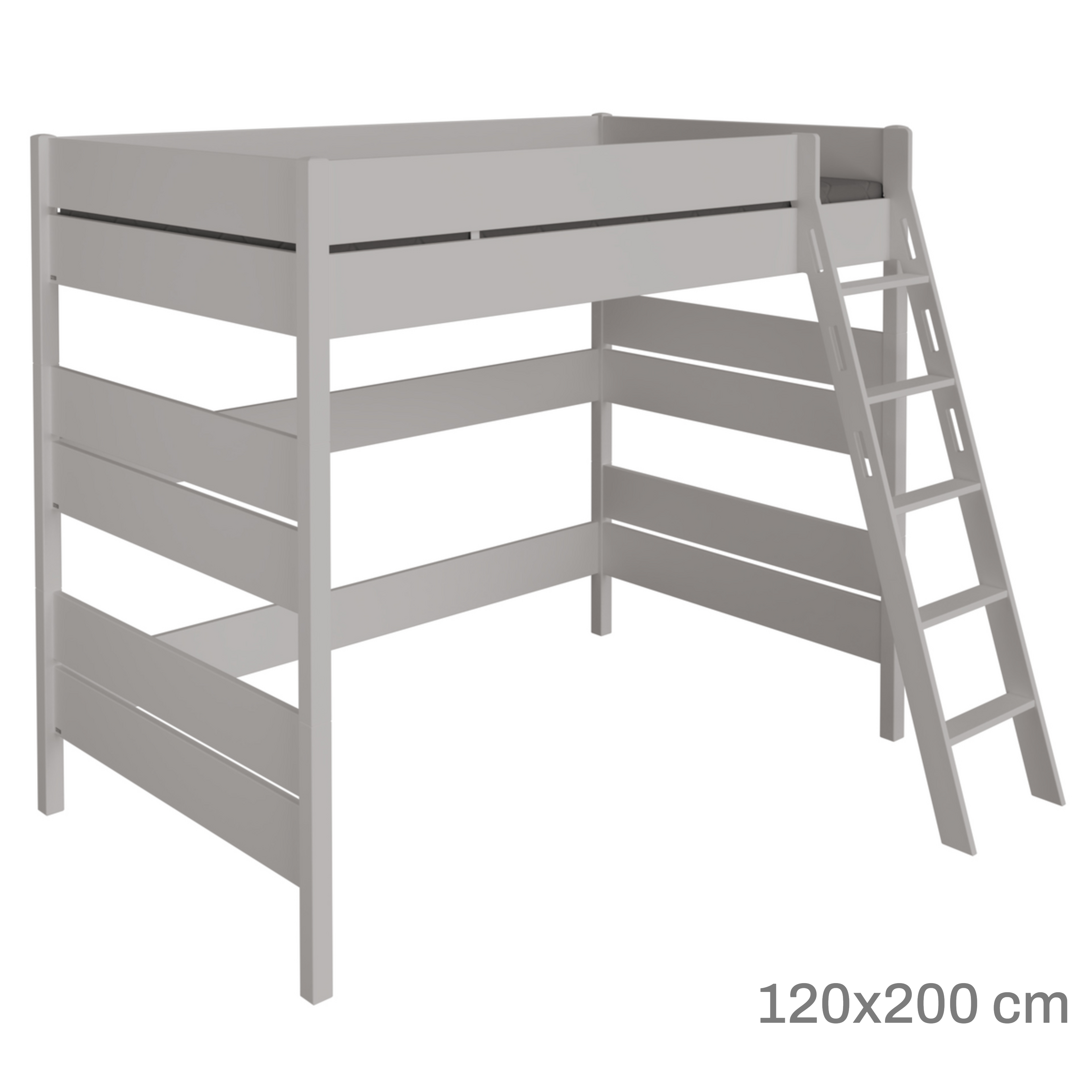 Hochbett Tiago von Paidi / Farbe: Kieselgrau / Grösse: 184 x 210 cm