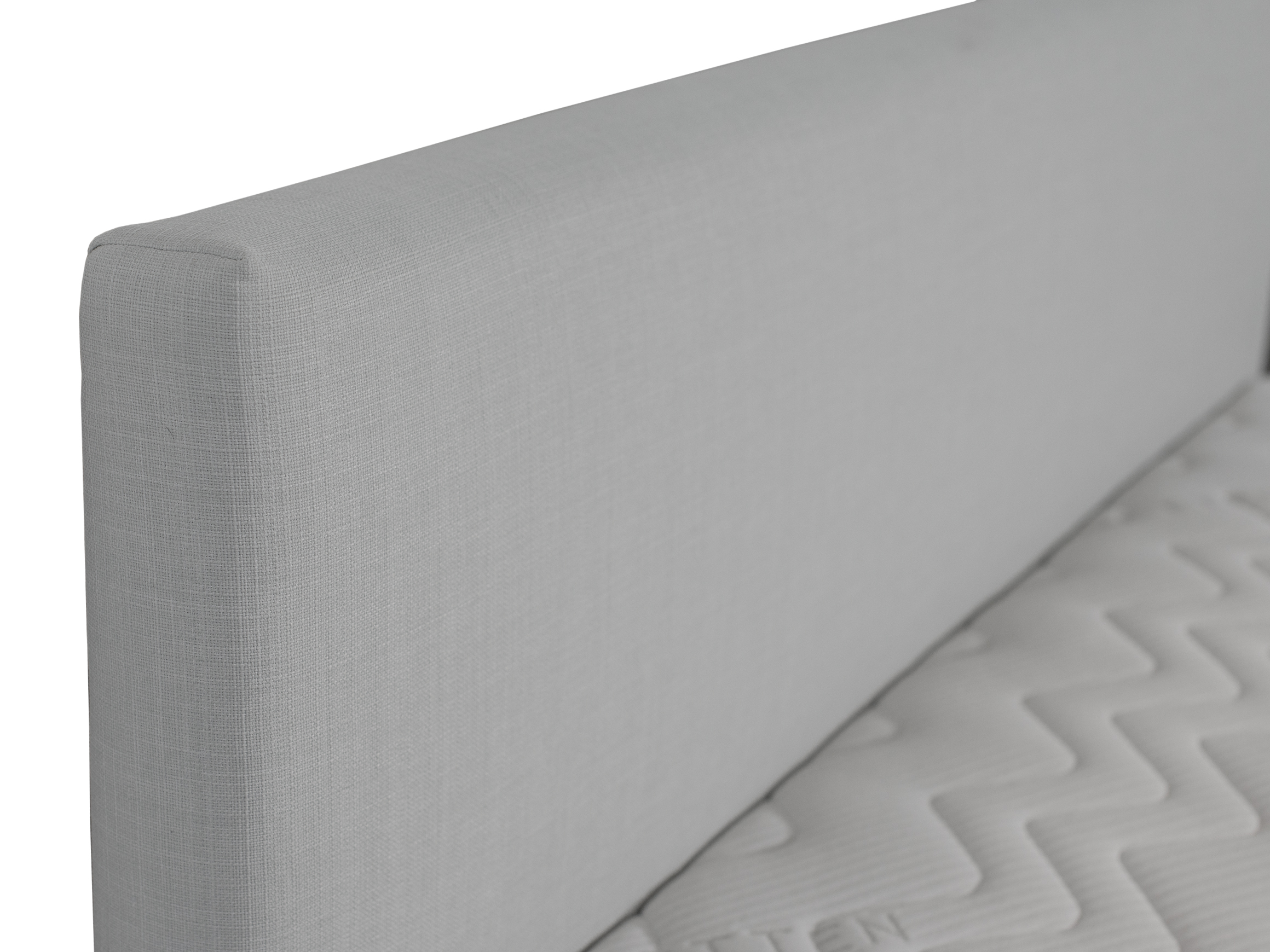 Polsterbett Cerata, Stoff Weiss-Creme, Hebehilfe,
