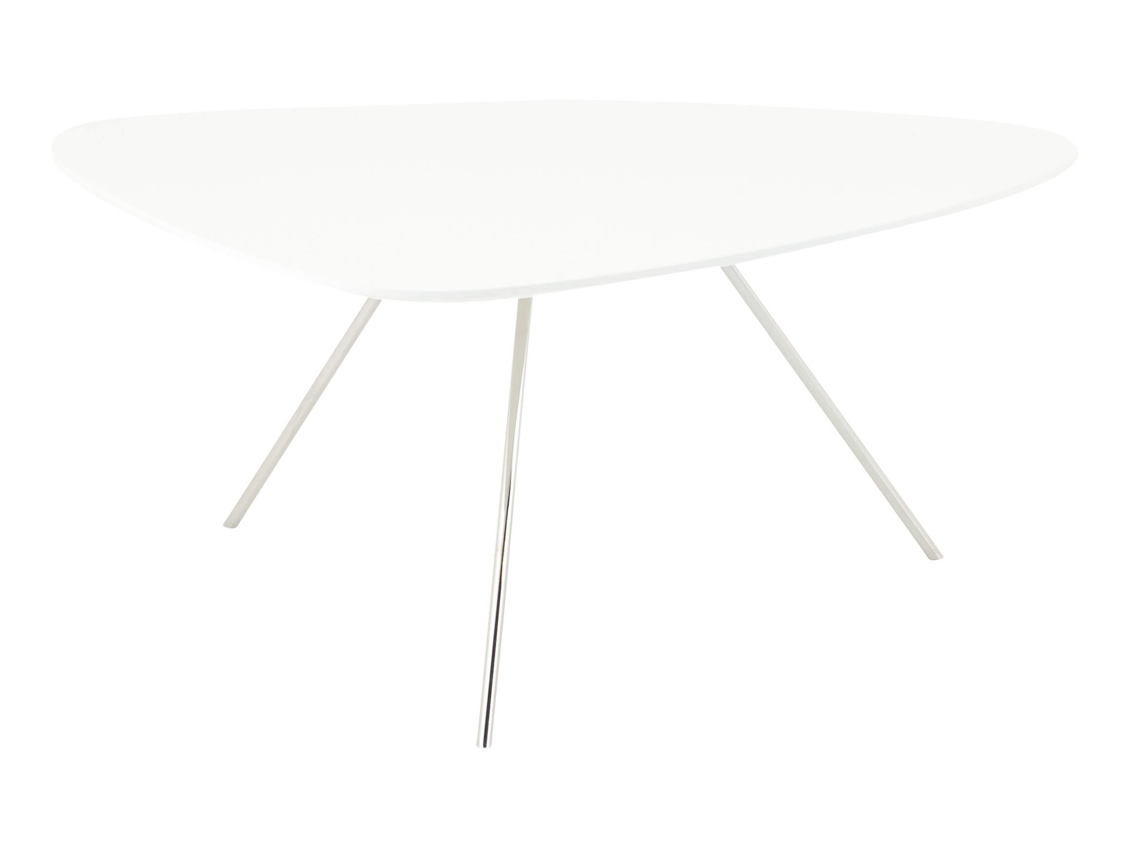 Salontisch Liliom Lila, Holzdekor, Chrom, b 83 cm t 88 cm h 40 cm