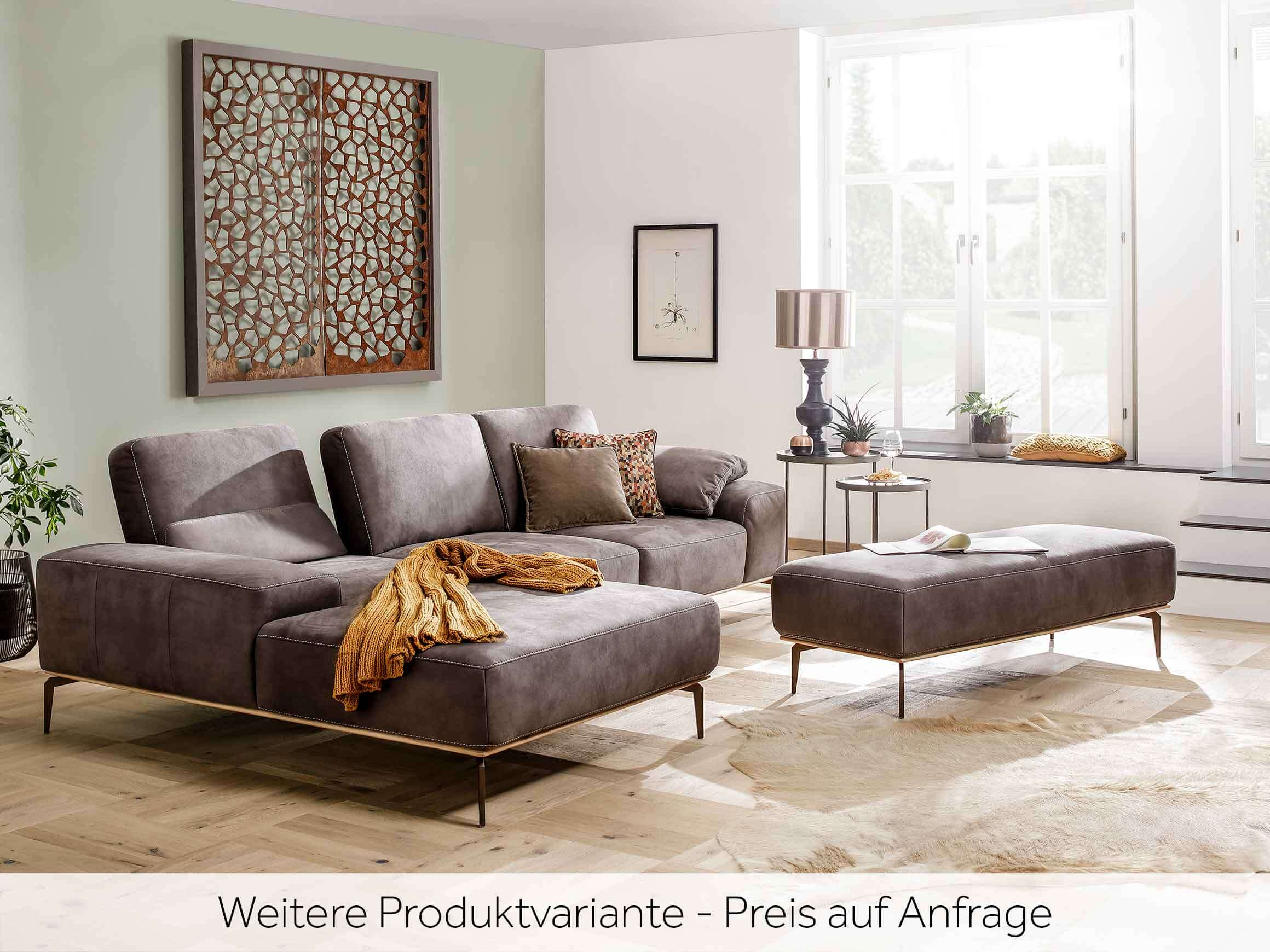 Ecksofa Ramada Basic Schillig Willi / Farbe: Blau / Material: Leder Basic