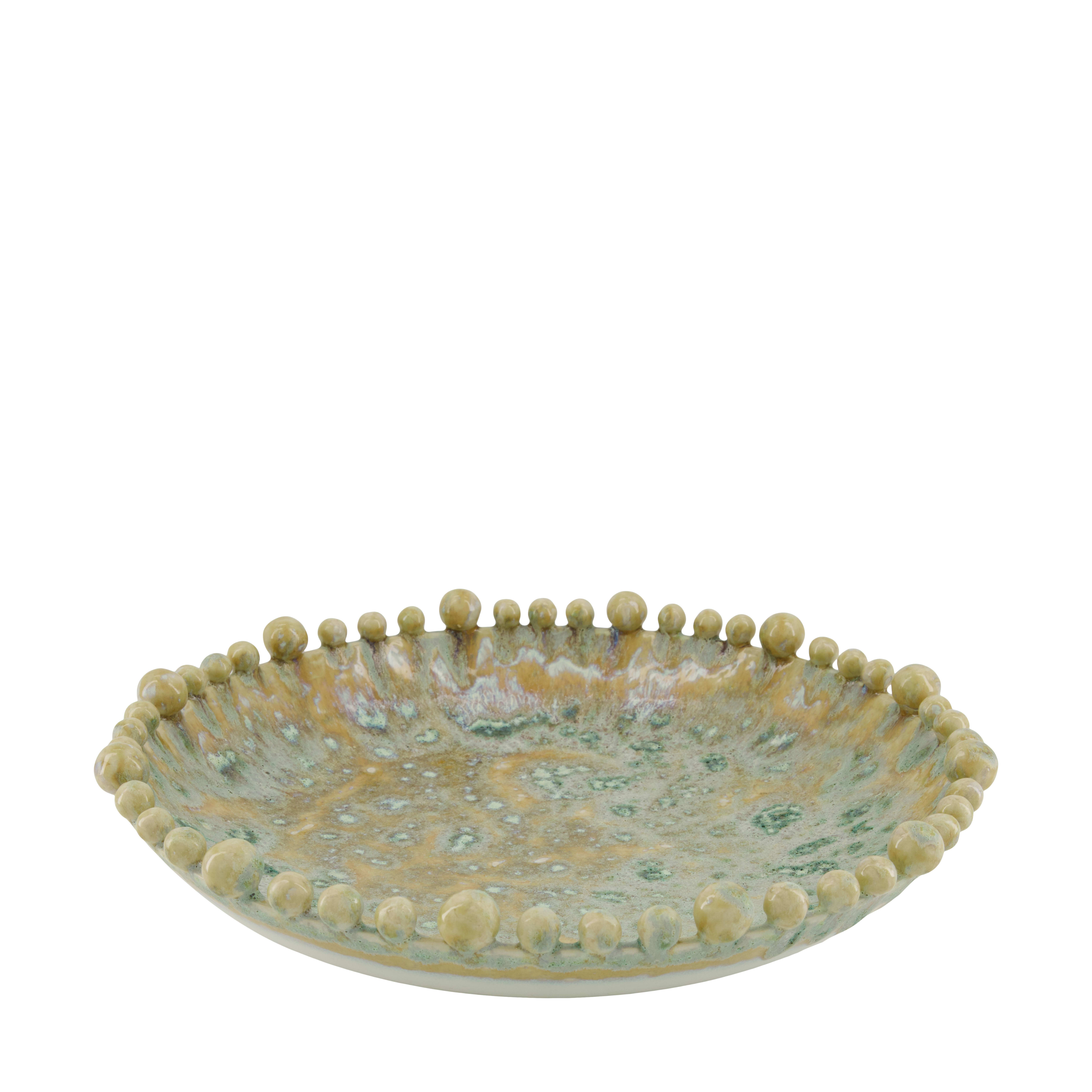 Schale Mit Kugeln, Keramik, Mixgrün Decofinder
