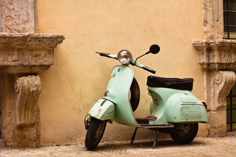 Alubild Dolce Vita! Italienischer Roller image LAND