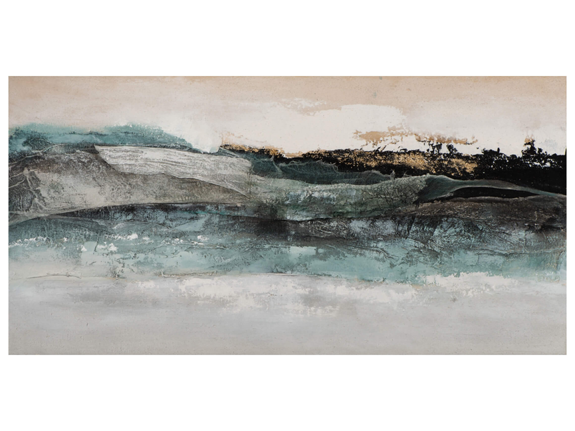 Bild Ausdruckstark in Seegrün image LAND / Grösse: 140 x 70 cm