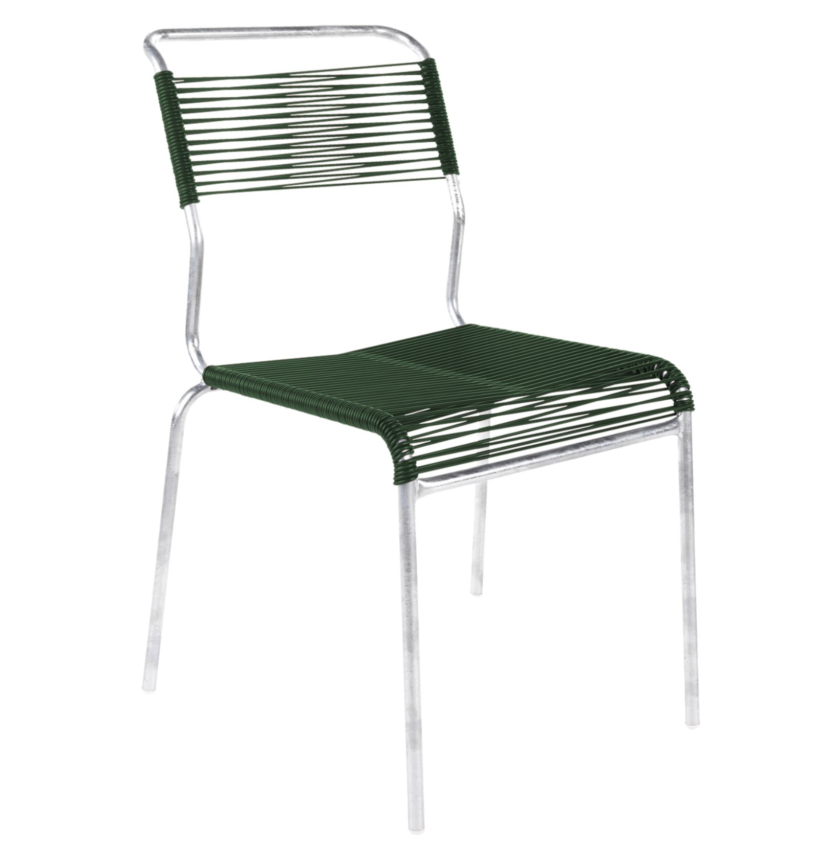 Spaghetti-Stuhl Säntis Feuerverzinkt von Schaffner / Farbe: Tannengrün / Grösse: 44 x 61 cm