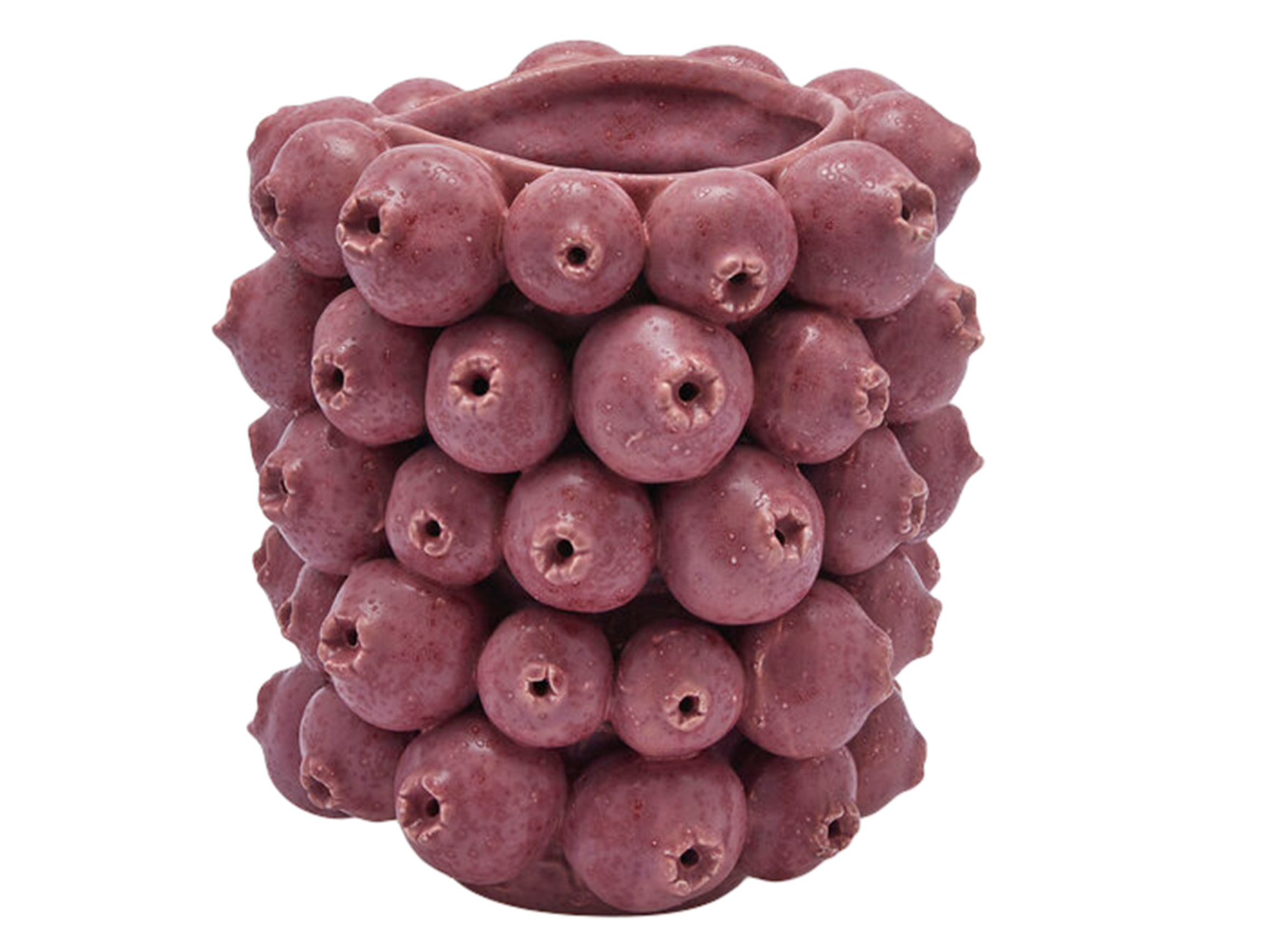 Vase Beeren Dunkelrosa H: 21 cm Edg