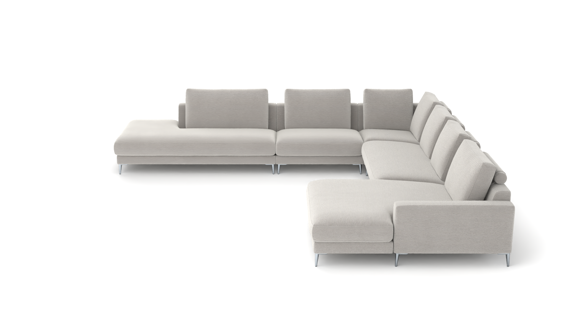 Wohnlandschaft Mercury links – grosszügig & modern