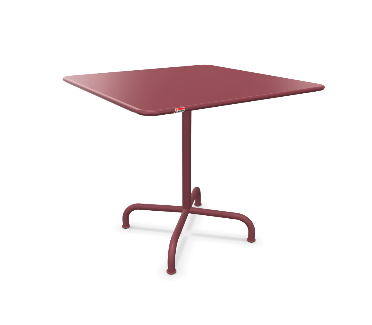 Metall-Tisch Rigi Quadratisch von Schaffner / Farbe: Bordeaux / Grösse: 80 x 80 cm