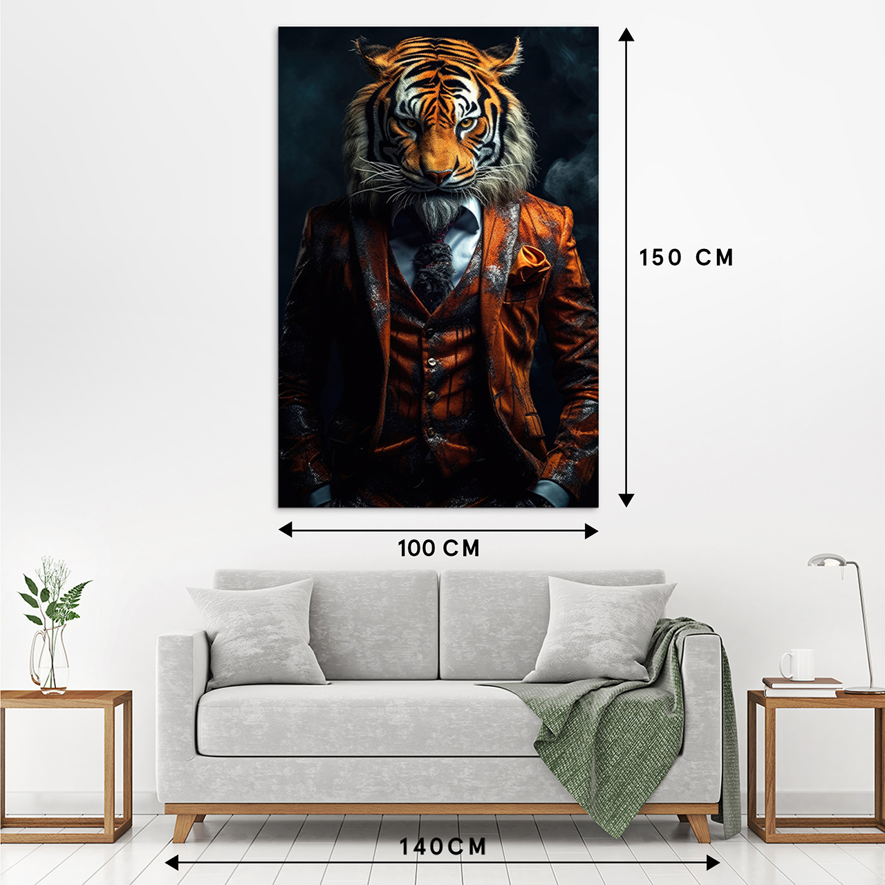 Stylish Tiger canvas image LAND