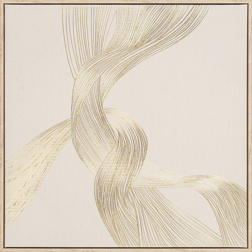 image LAND Bild mit Rahmen Golden Swirl 2  | Schubiger Möbel