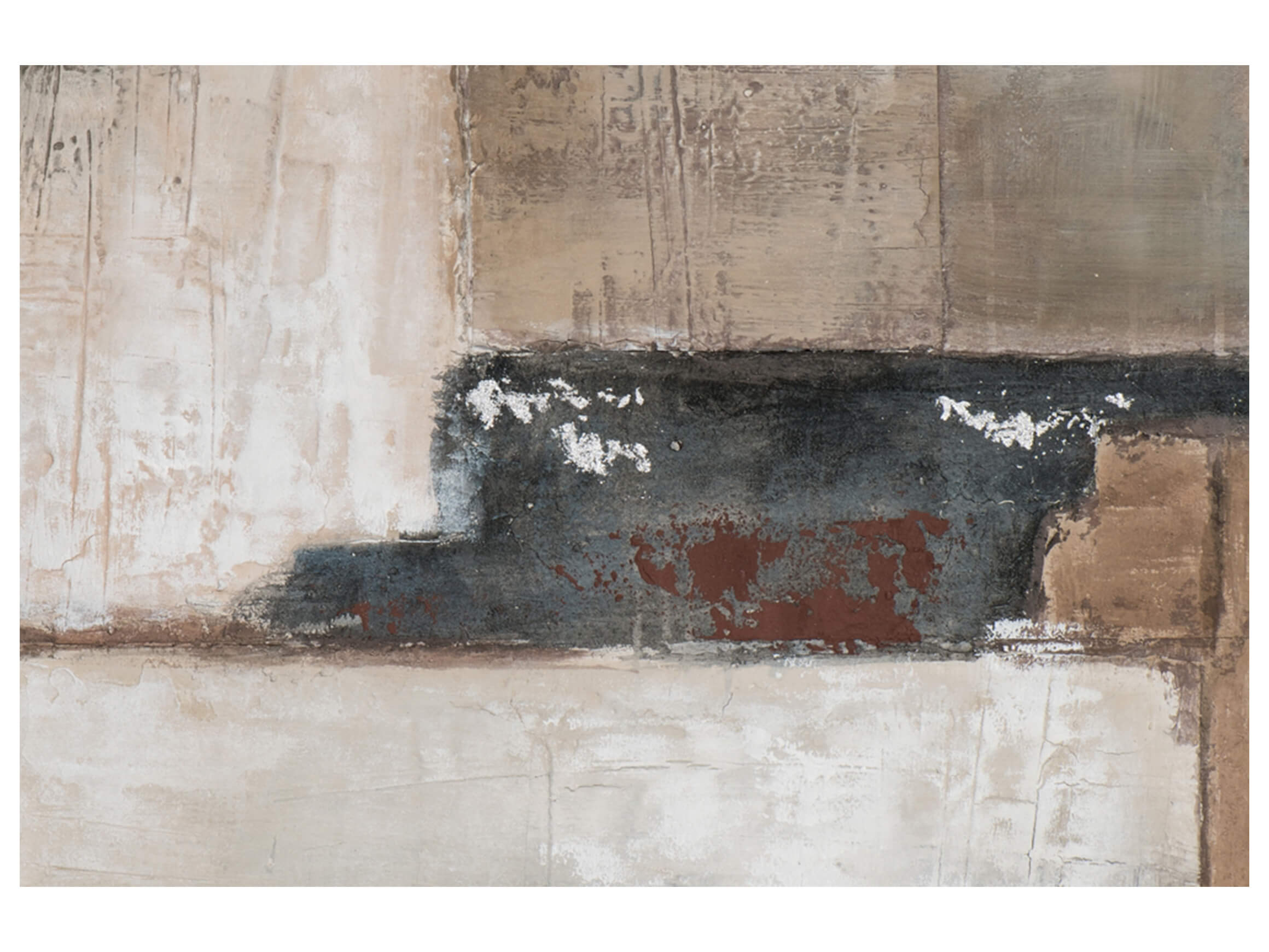 Bild Abstrakte Komposition in Weiss und Beige image LAND