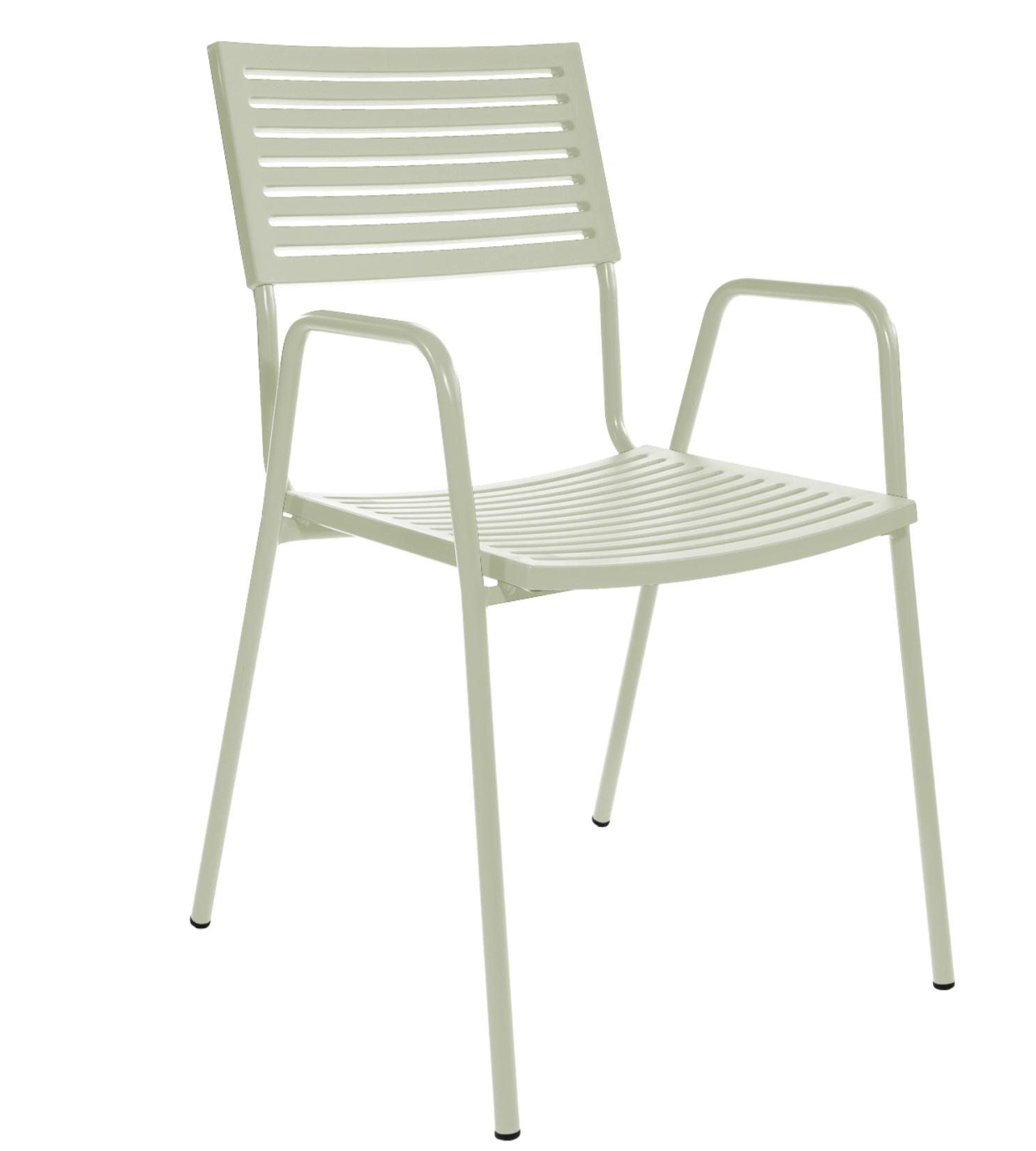 Chaise de jardin Lamello avec dossier de Schaffner / Couleur : vert pastel / Dimensions : 52 x 60 cm