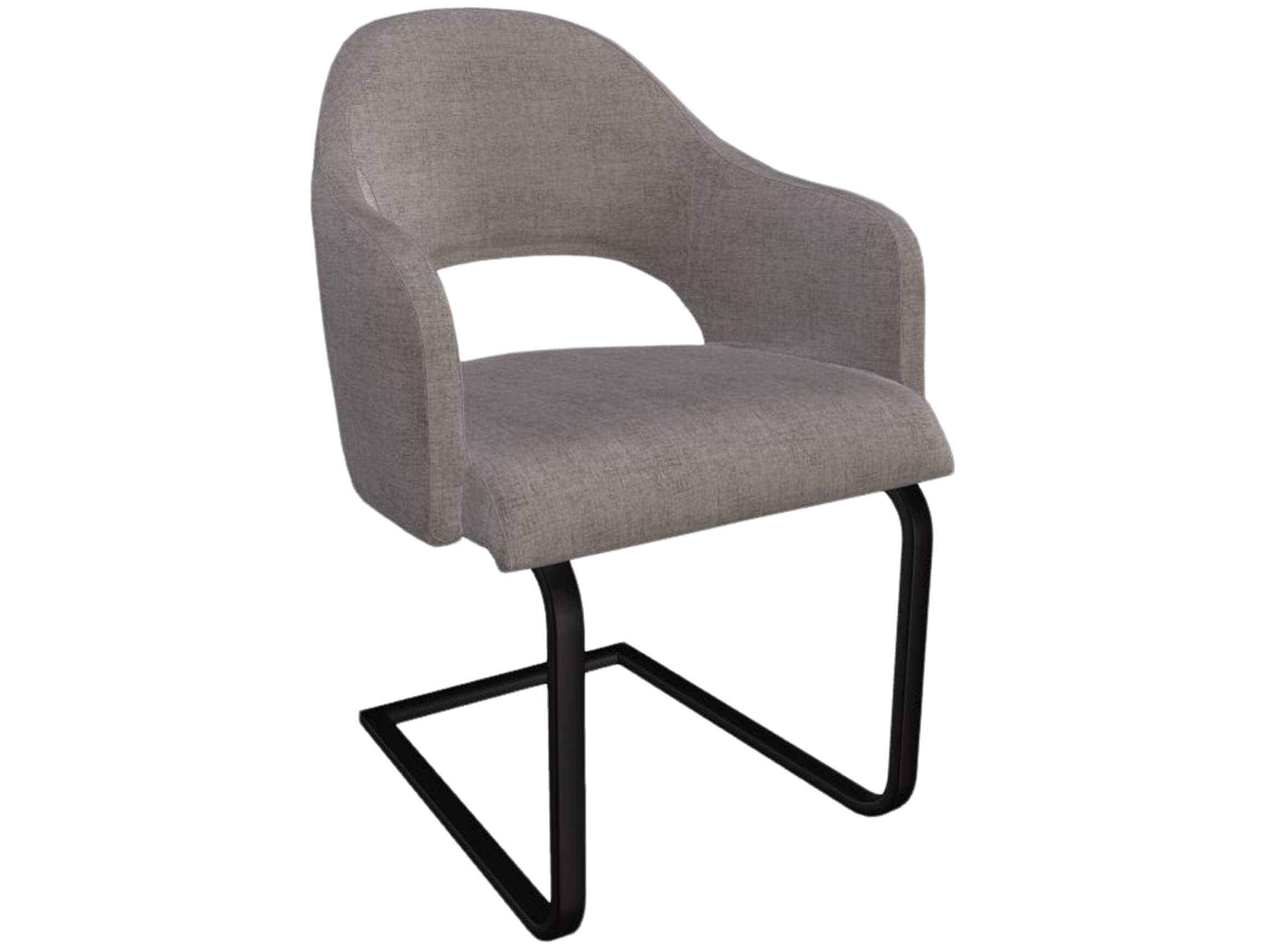 Freischwinger Salesa Trendstühle / Farbe: Perlmausgrau / Material: Stoff