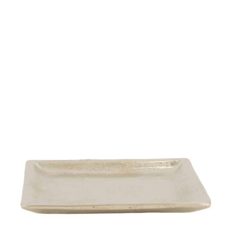 Teller Aluminium Silber D: 13 cm Decofinder / Farbe: