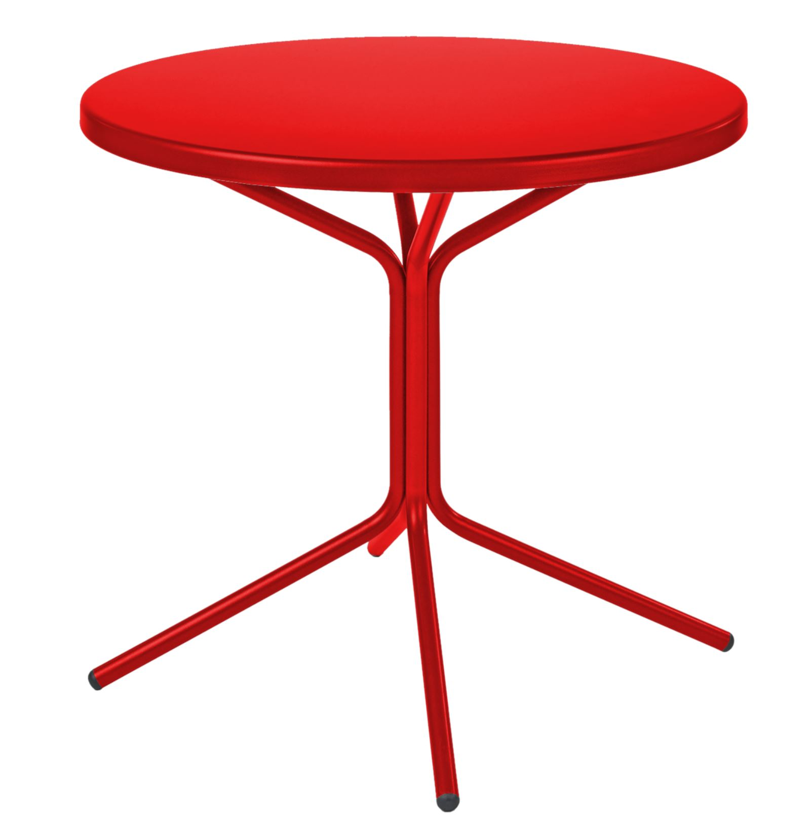 Metall-Bistrotisch Pix Rund von Schaffner / Farbe: Rot / DxH: 80 x 72 cm